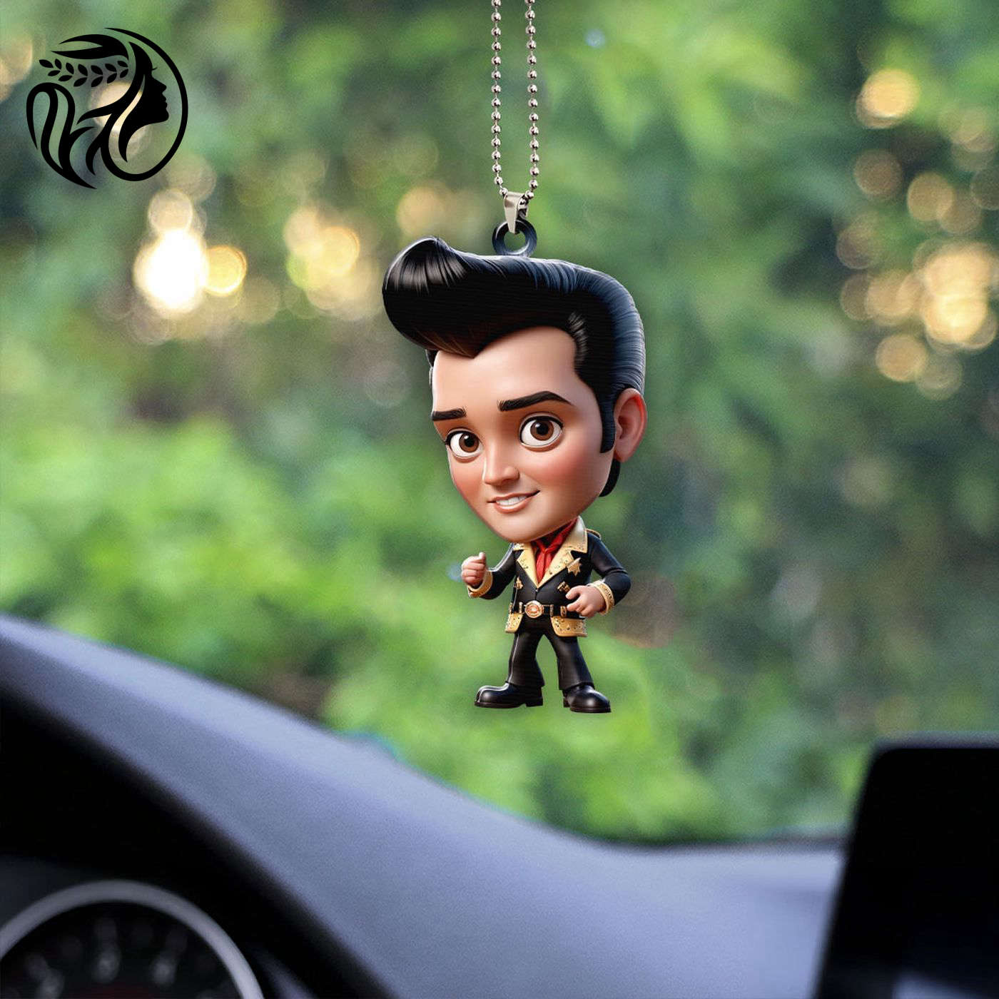 Elvis Presley Custom Shape 1-sided Acrylic Car Ornament – Gift for Christmas Day