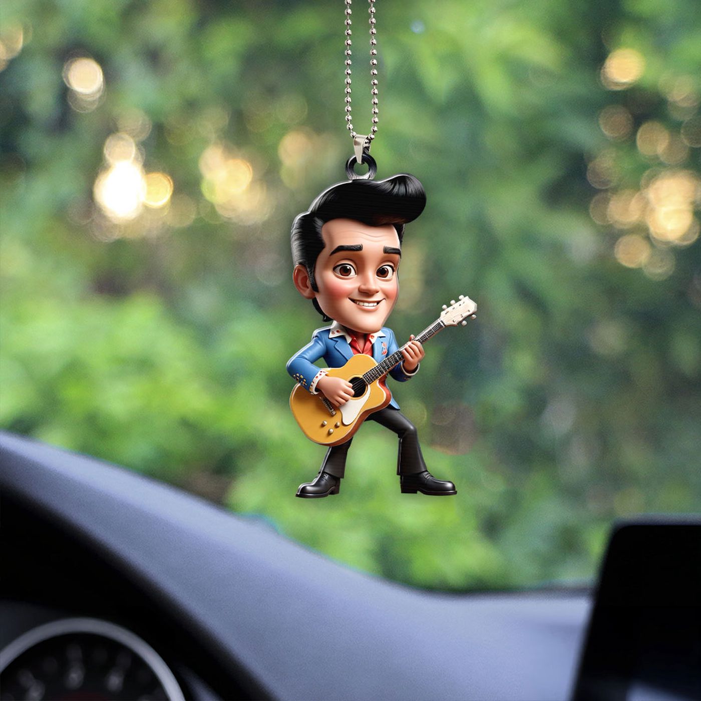 Elvis Presley Custom Shape 1-sided Acrylic Car Ornament – Gift for Christmas Day