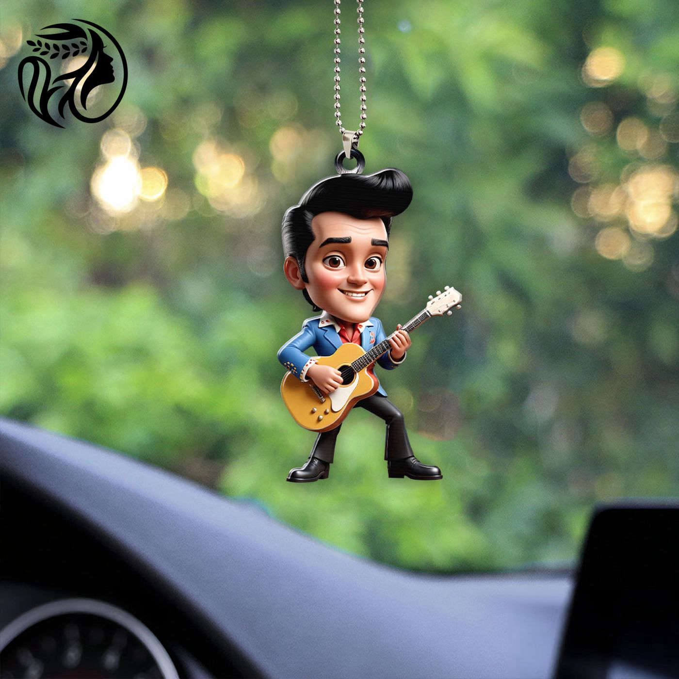 Elvis Presley Custom Shape 1-sided Acrylic Car Ornament – Gift for Christmas Day