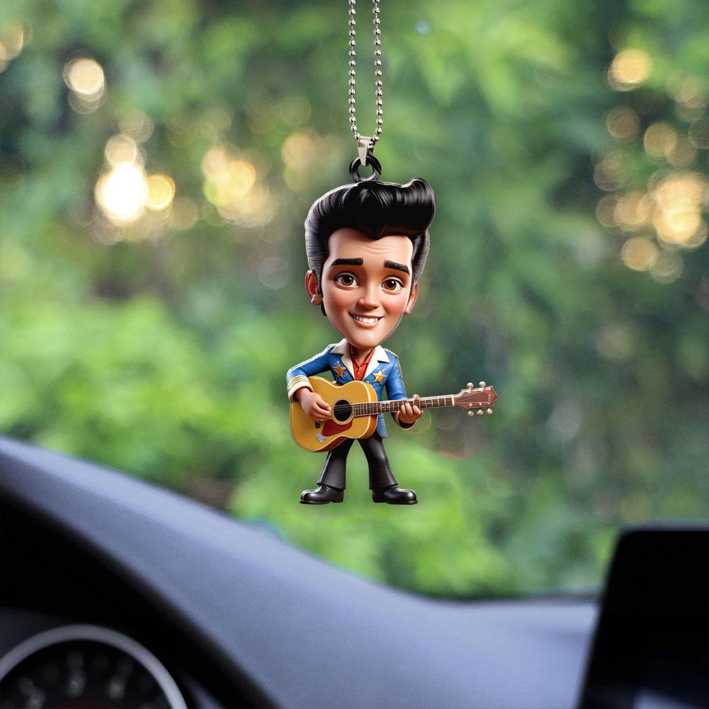 Elvis Presley Custom Shape 1-sided Acrylic Car Ornament – Gift for Christmas Day