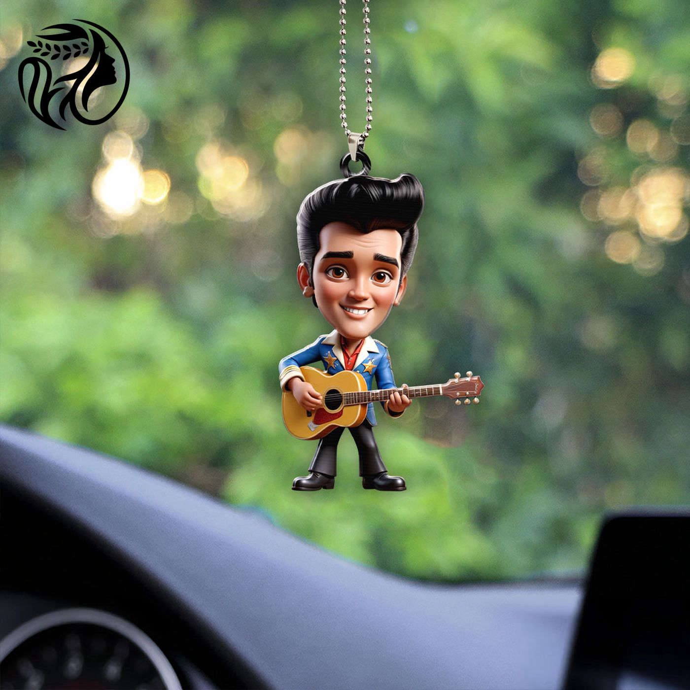 Elvis Presley Custom Shape 1-sided Acrylic Car Ornament – Gift for Christmas Day