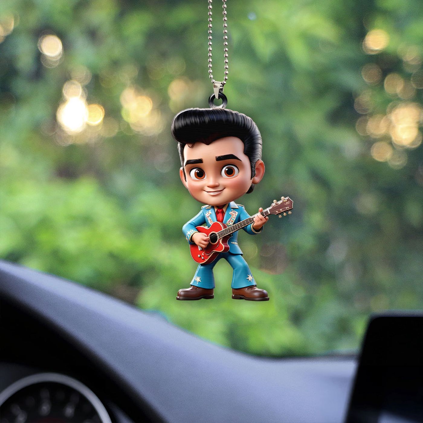 Elvis Presley Custom Shape 1-sided Acrylic Car Ornament – Gift for Christmas Day