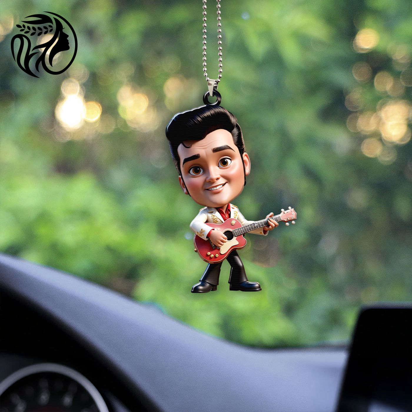 Elvis Presley Custom Shape 1-sided Acrylic Car Ornament – Gift for Christmas Day