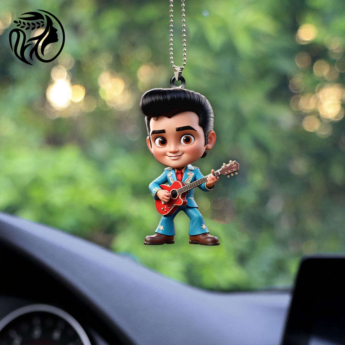 Elvis Presley Custom Shape 1-sided Acrylic Car Ornament – Gift for Christmas Day