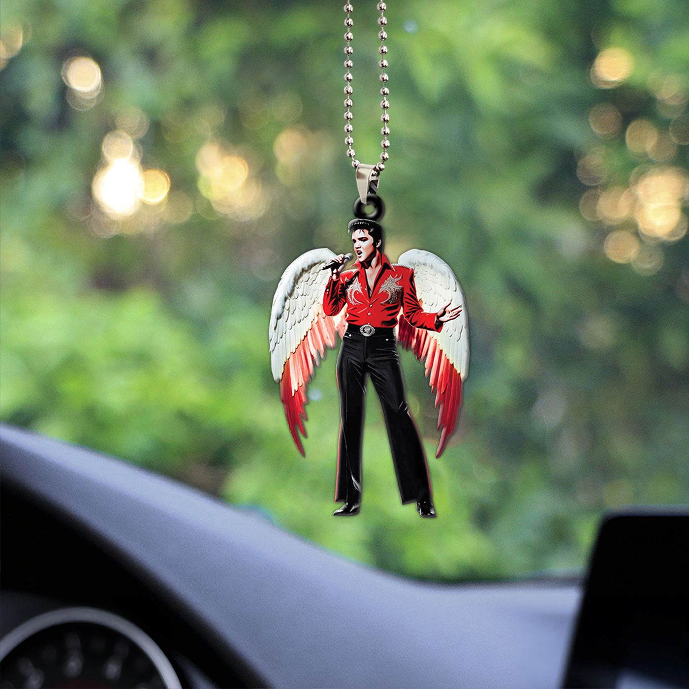 Elvis Presley Custom Shape 2-sided Acrylic Car Ornament Gift