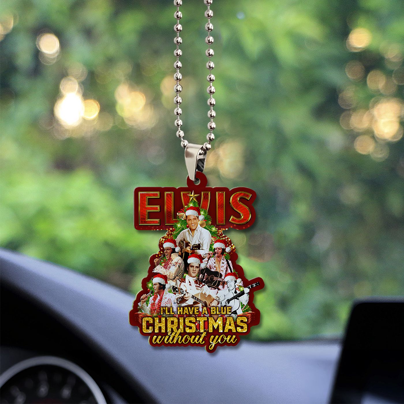 Elvis Presley Custom Shape 2-sided Acrylic Car Ornament Gift
