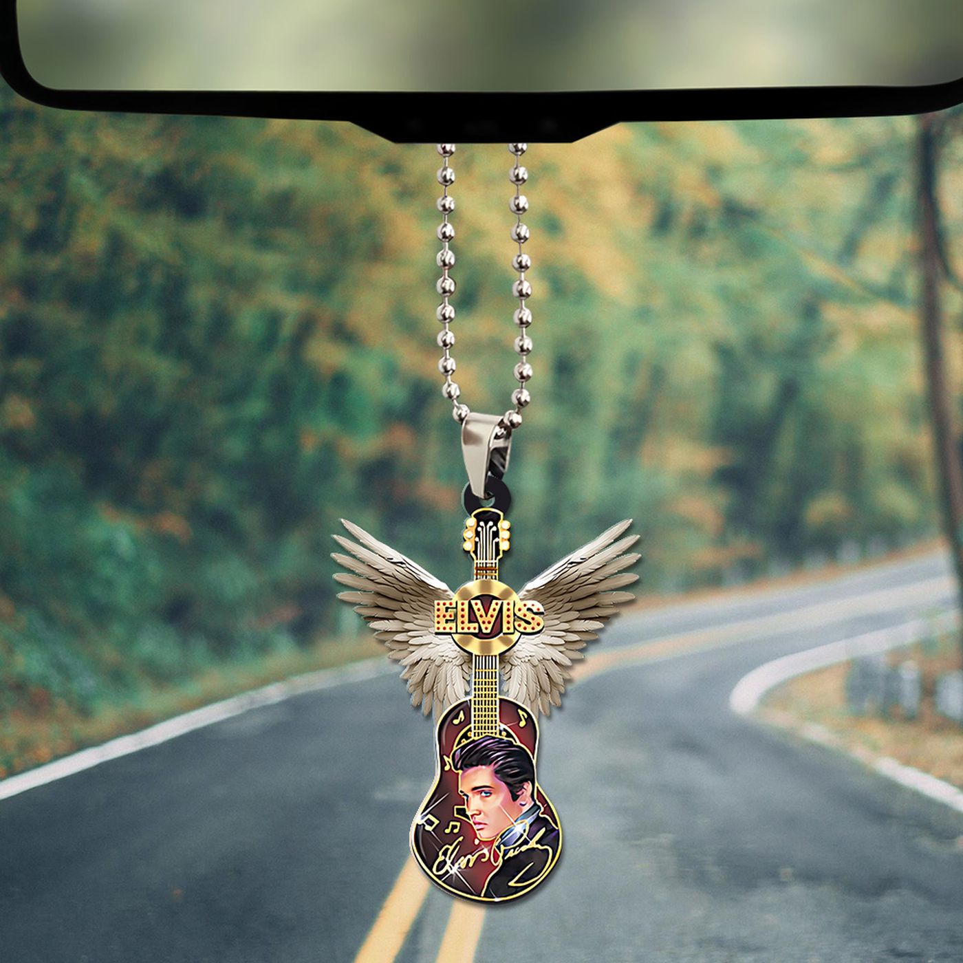 Elvis Presley Custom Shape 2-sided Acrylic Car Ornament Gift