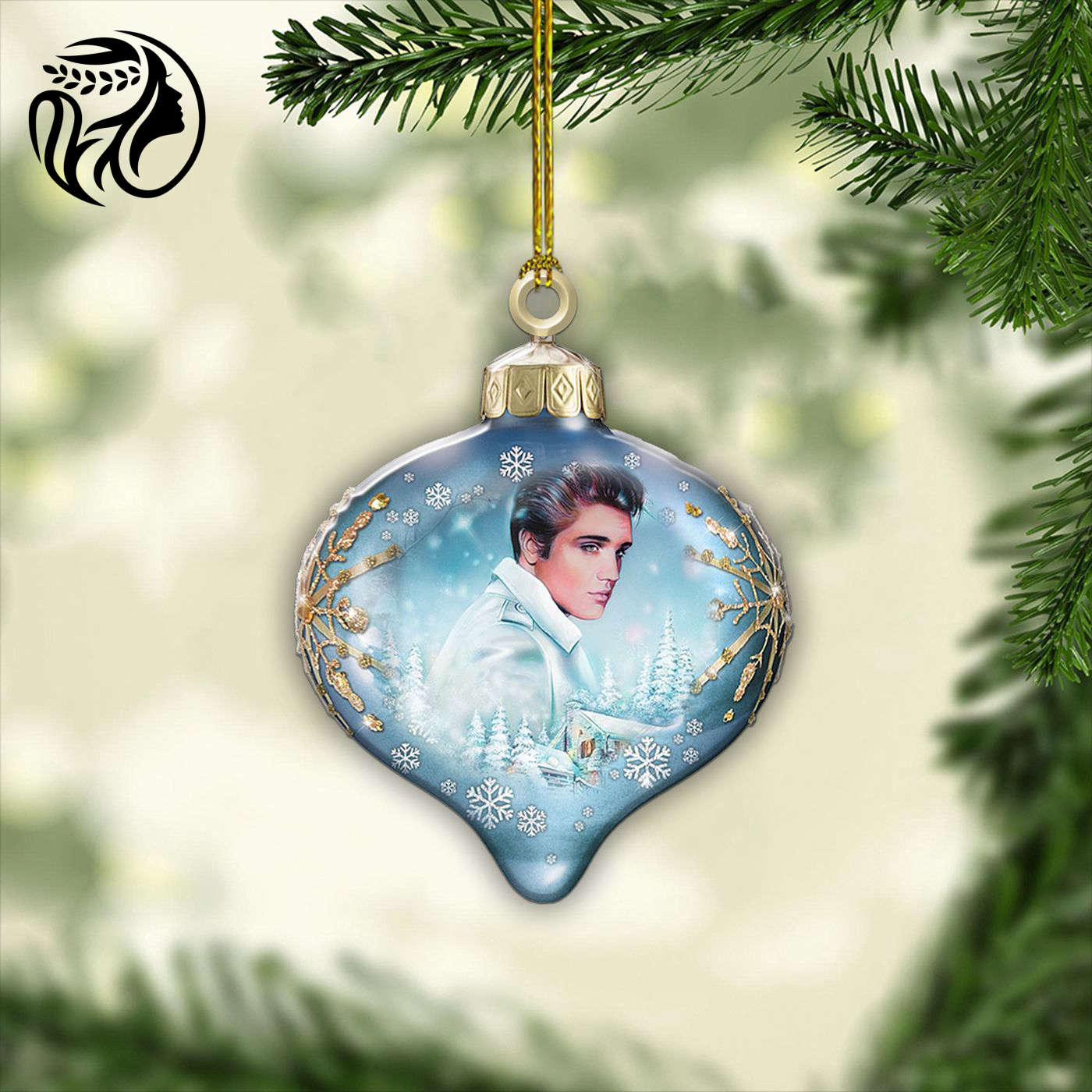 Elvis Presley Custom Shape 2-sided Acrylic Ornament.1