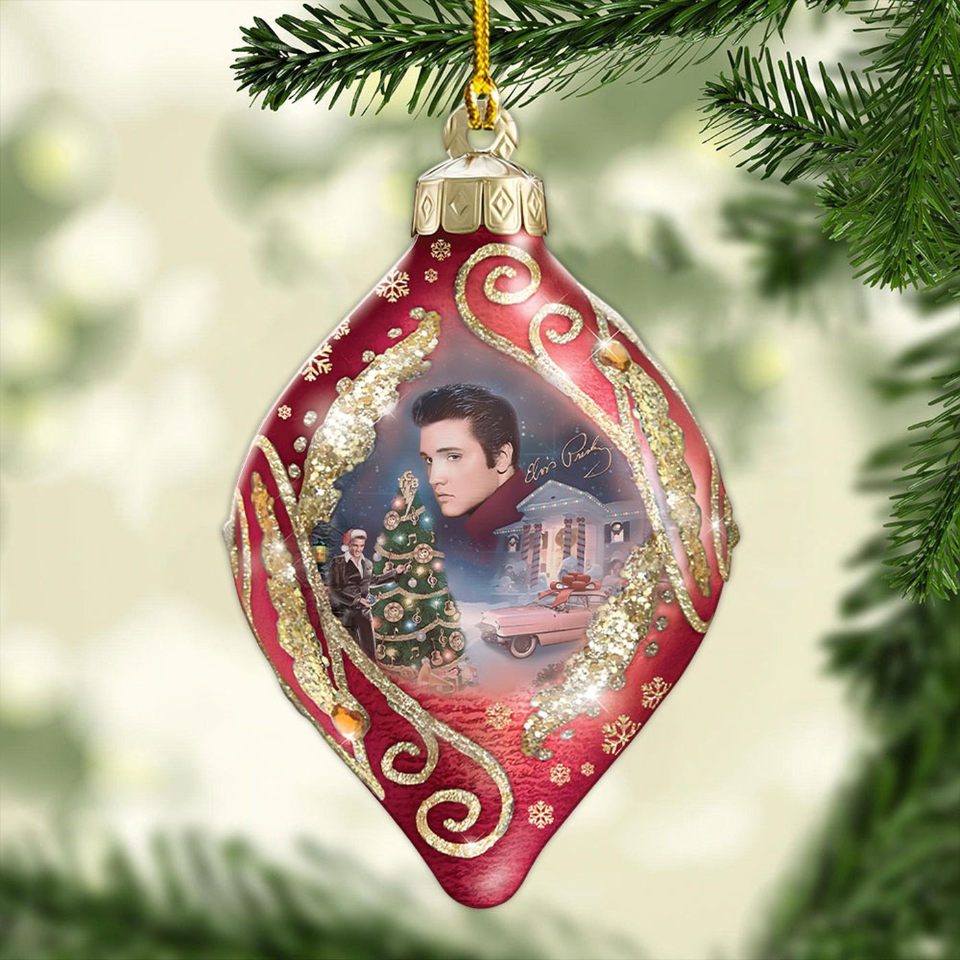 Elvis Presley Custom Shape 2-sided Acrylic Ornament.2