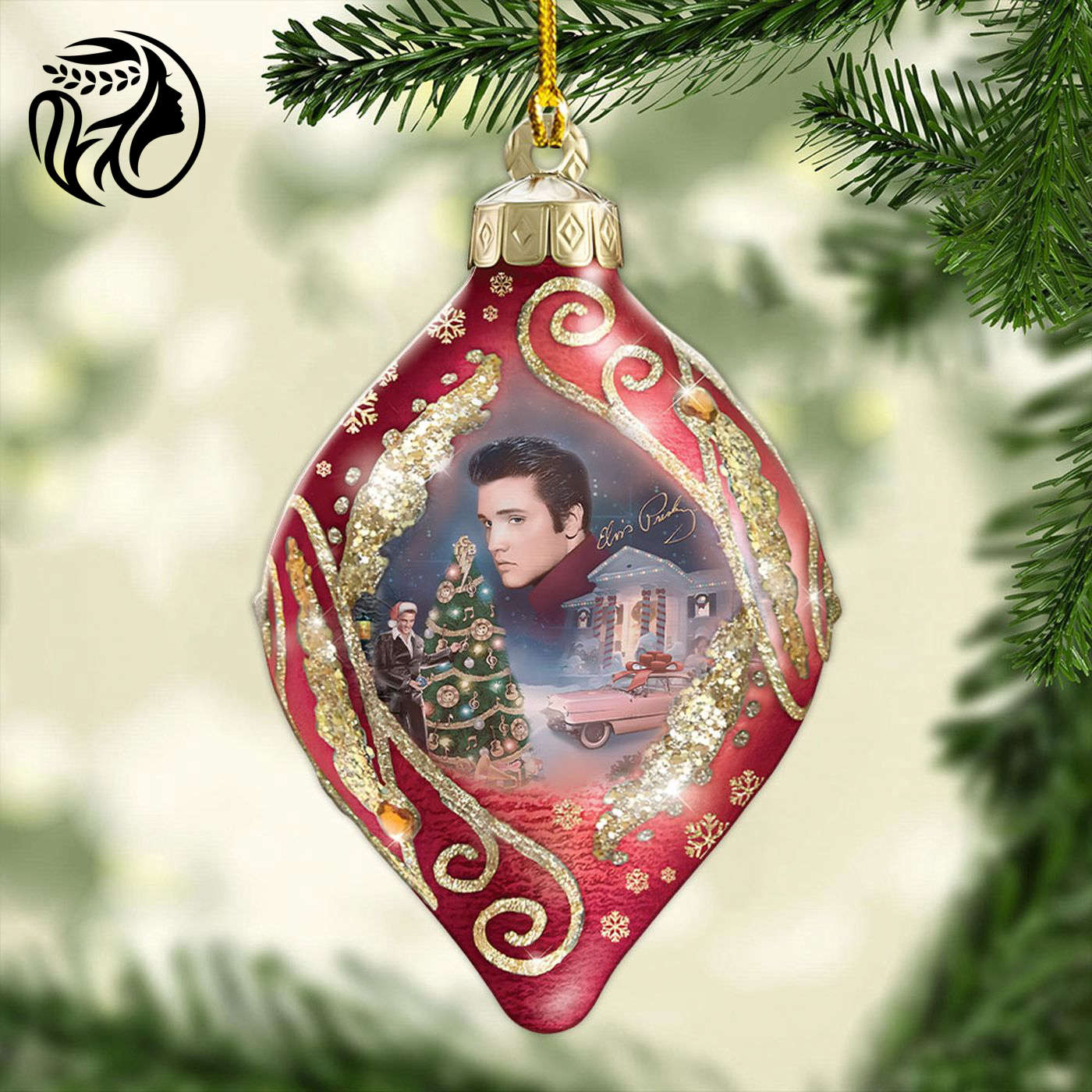 Elvis Presley Custom Shape 2-sided Acrylic Ornament.2