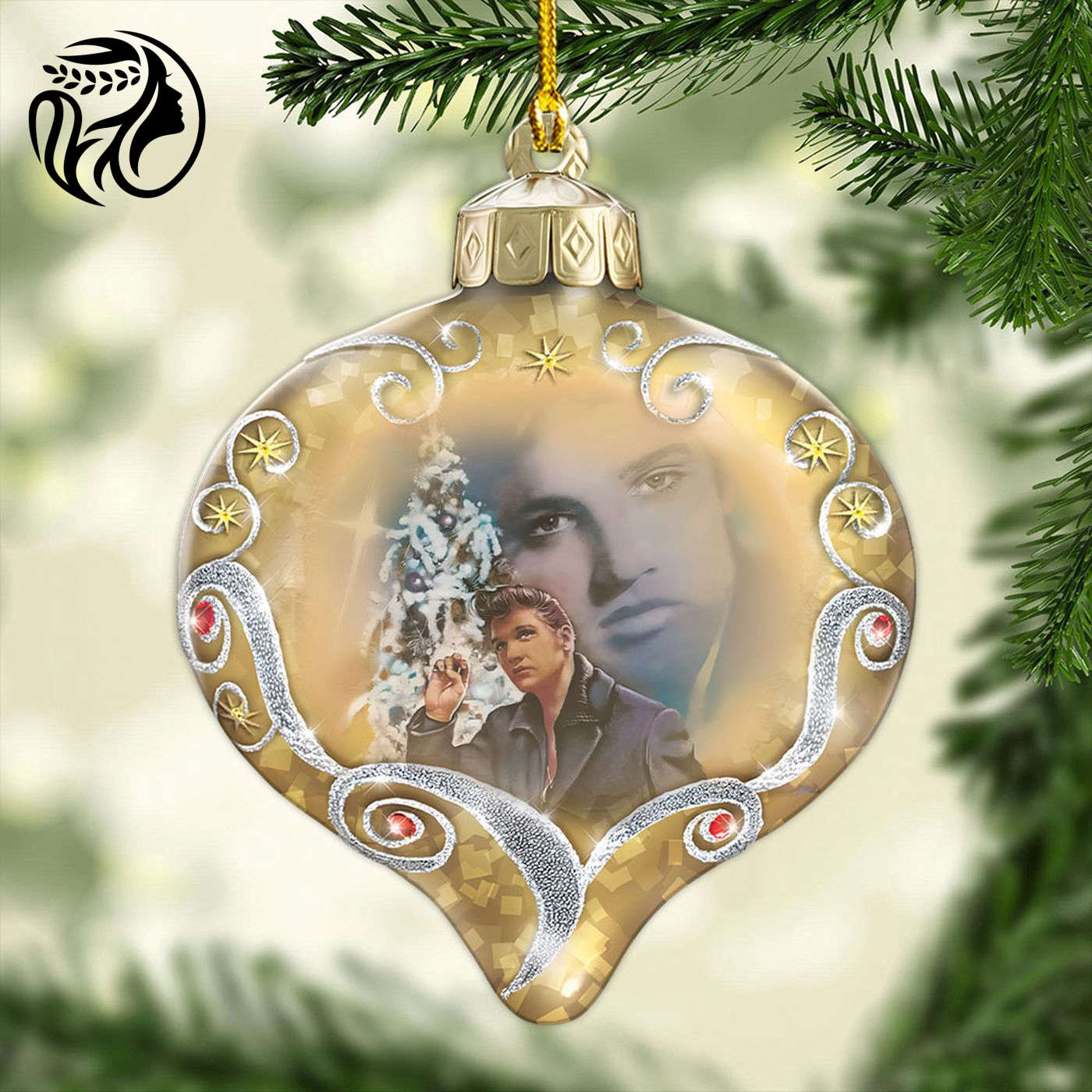 Elvis Presley Custom Shape 2-sided Acrylic Ornament.3