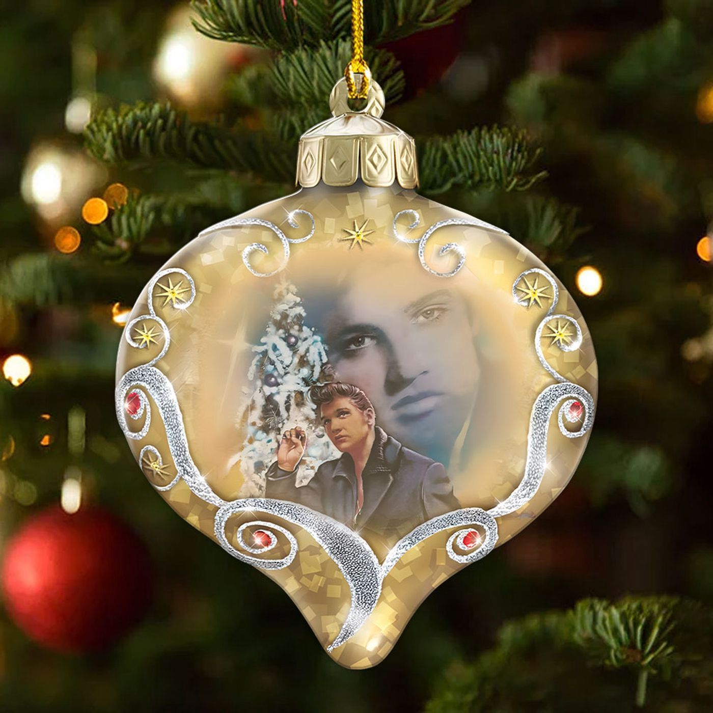 Elvis Presley Custom Shape 2-sided Acrylic Ornament.3
