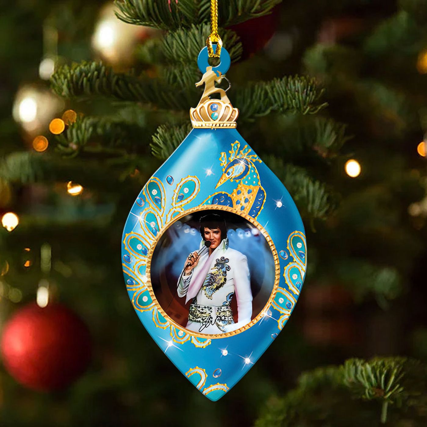 Elvis Presley Custom Shape 2-sided Acrylic Ornament