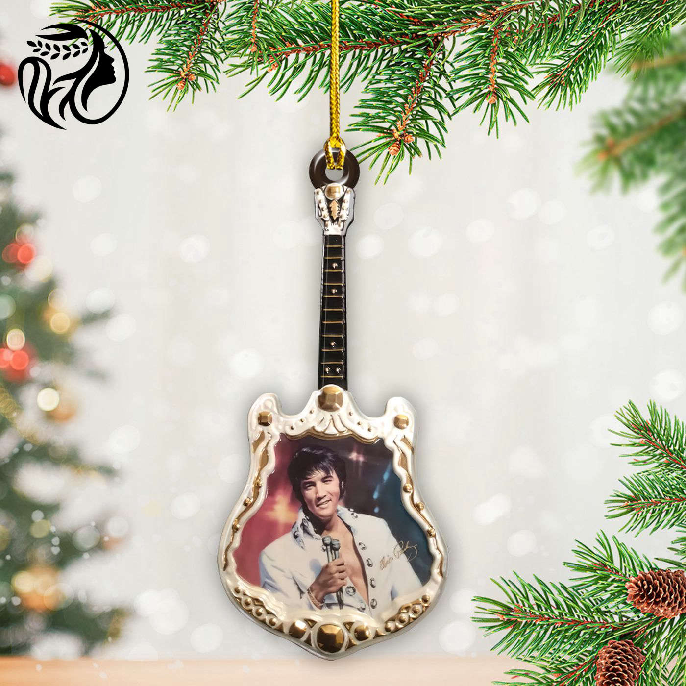 Elvis Presley Custom Shape 2-sided Acrylic Ornament – Gift for Christmas Day