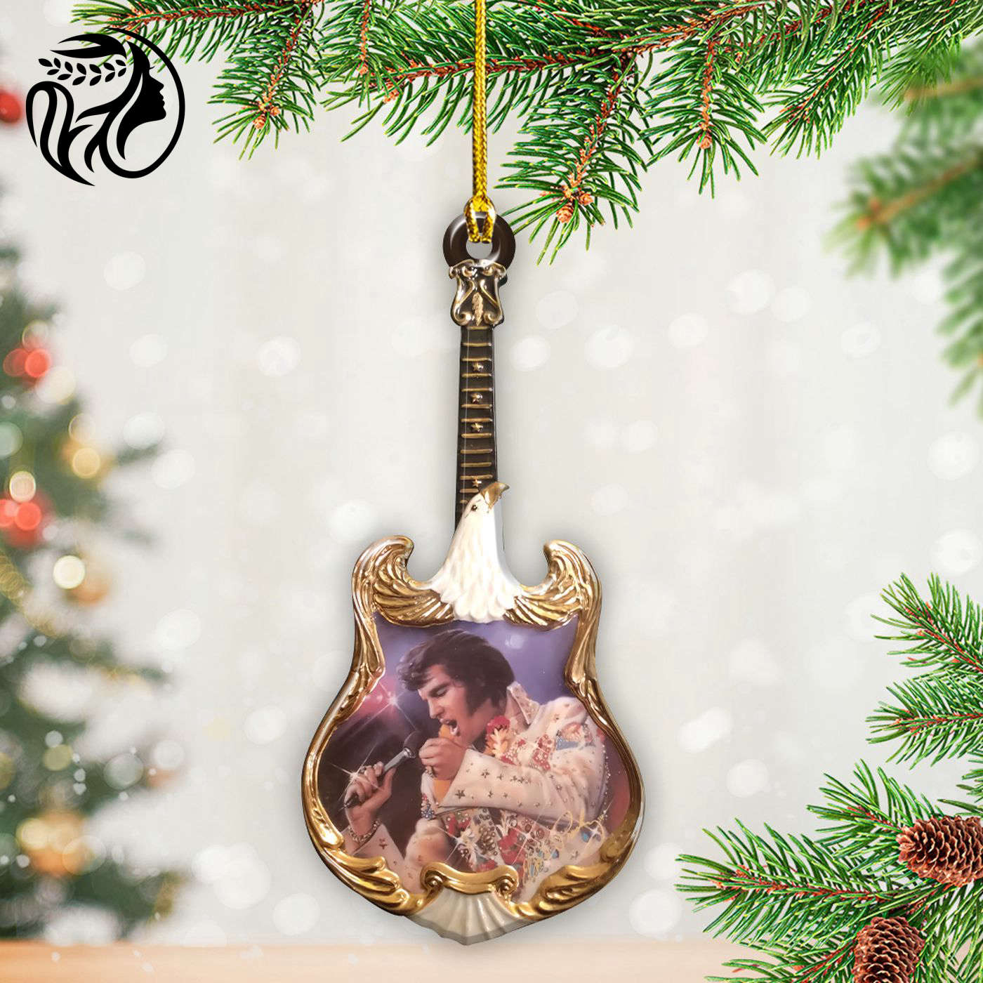 Elvis Presley Custom Shape 2-sided Acrylic Ornament – Gift for Christmas Day