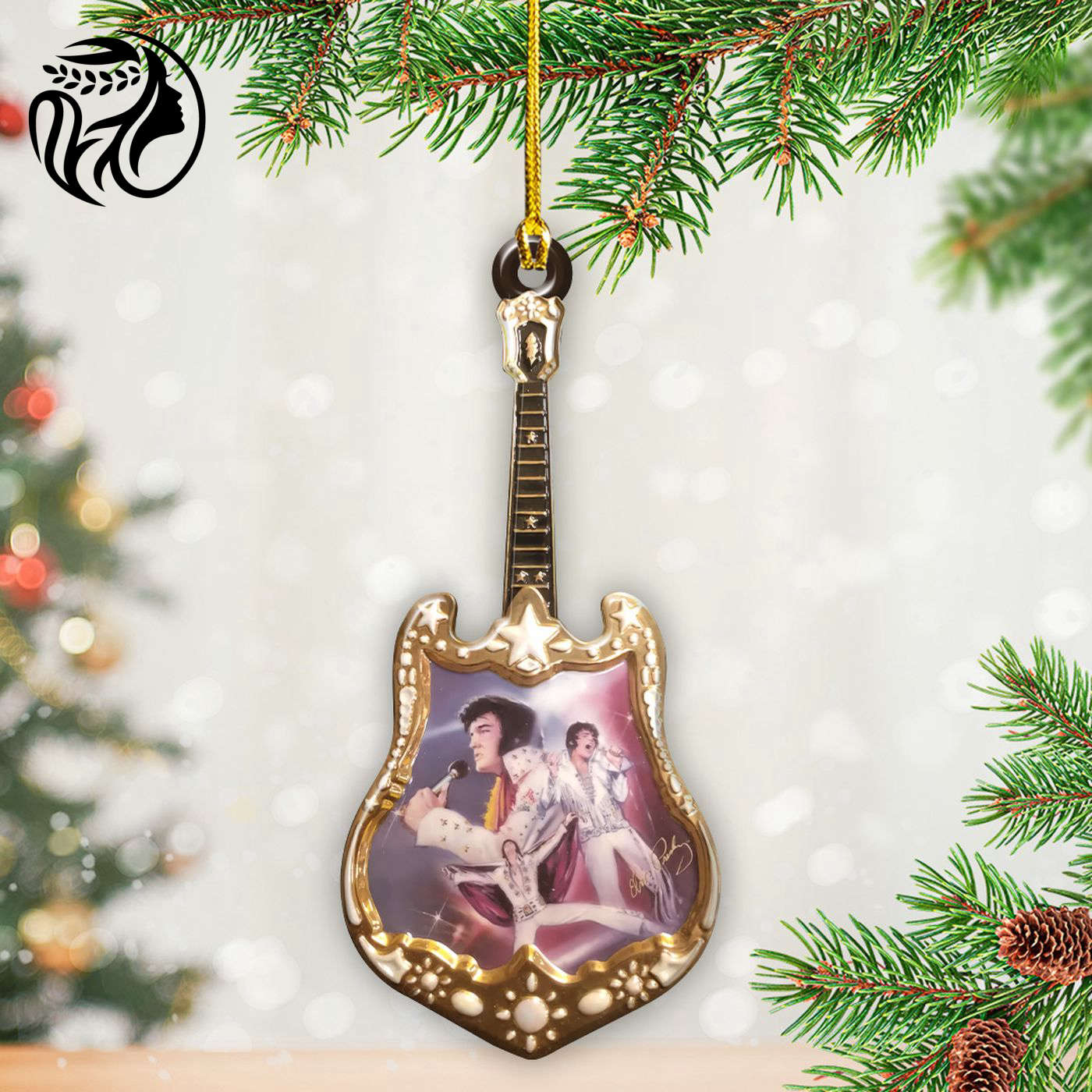 Elvis Presley Custom Shape 2-sided Acrylic Ornament – Gift for Christmas Day