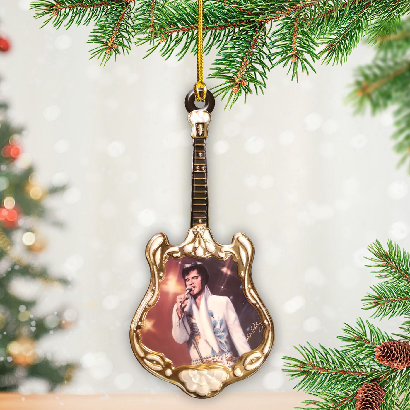Elvis Presley Custom Shape 2-sided Acrylic Ornament – Gift for Christmas Day