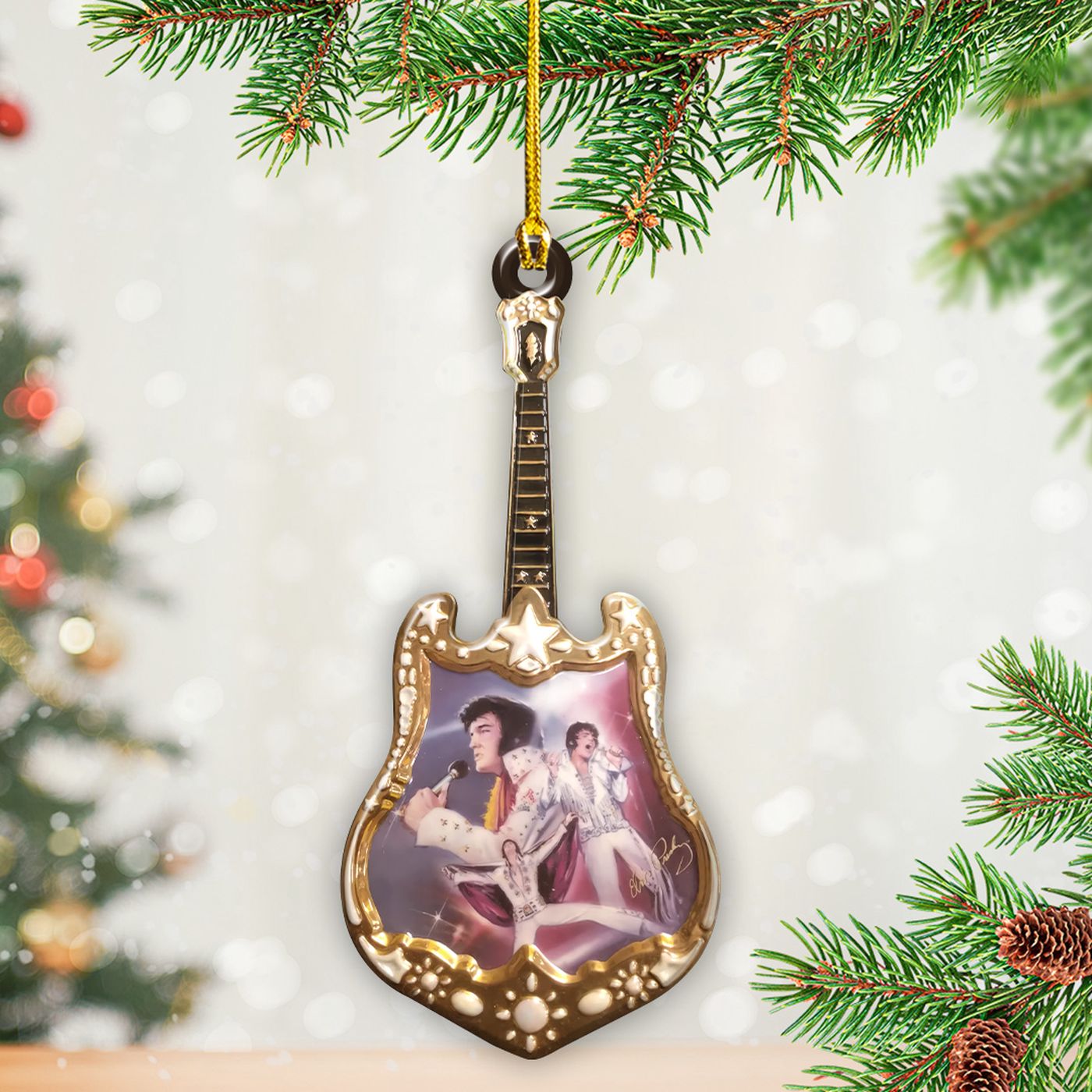 Elvis Presley Custom Shape 2-sided Acrylic Ornament – Gift for Christmas Day