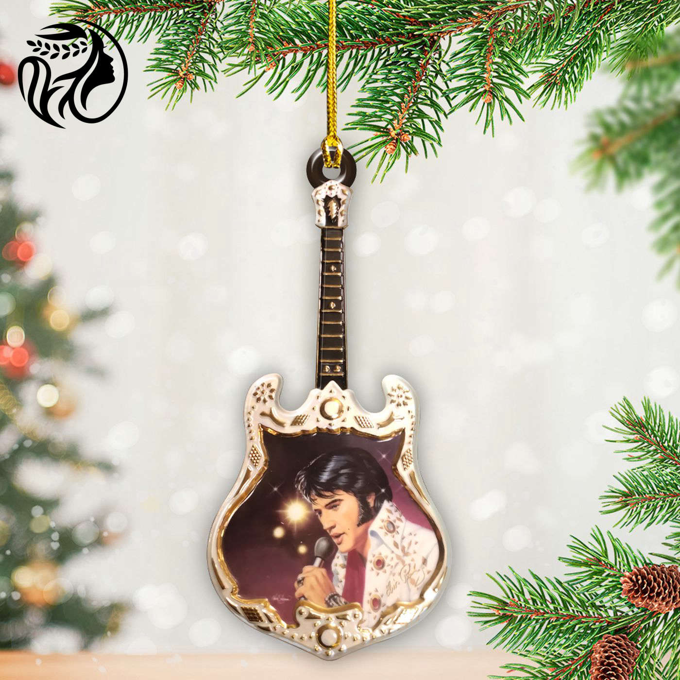 Elvis Presley Custom Shape 2-sided Acrylic Ornament – Gift for Christmas Day