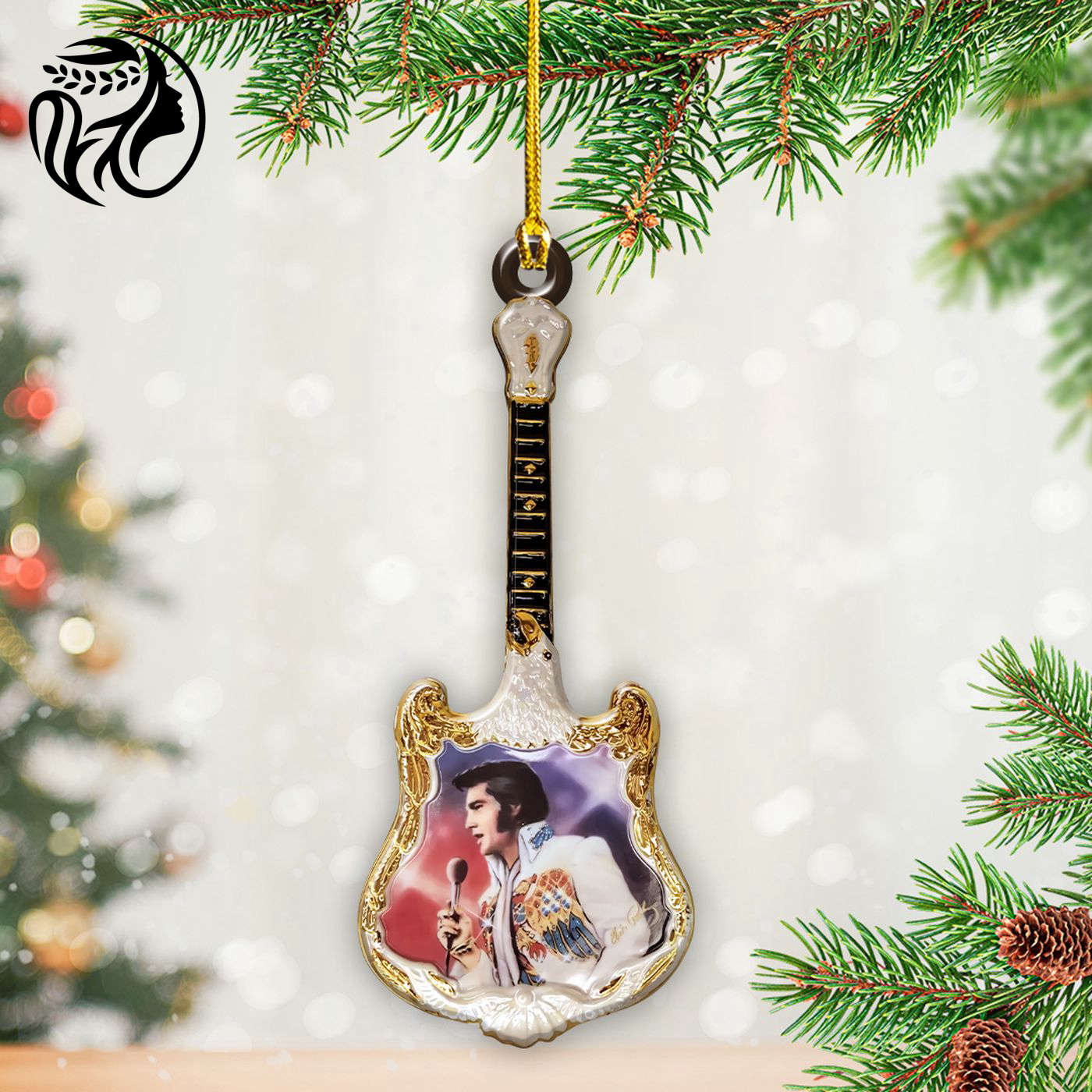 Elvis Presley Custom Shape 2-sided Acrylic Ornament – Gift for Christmas Day
