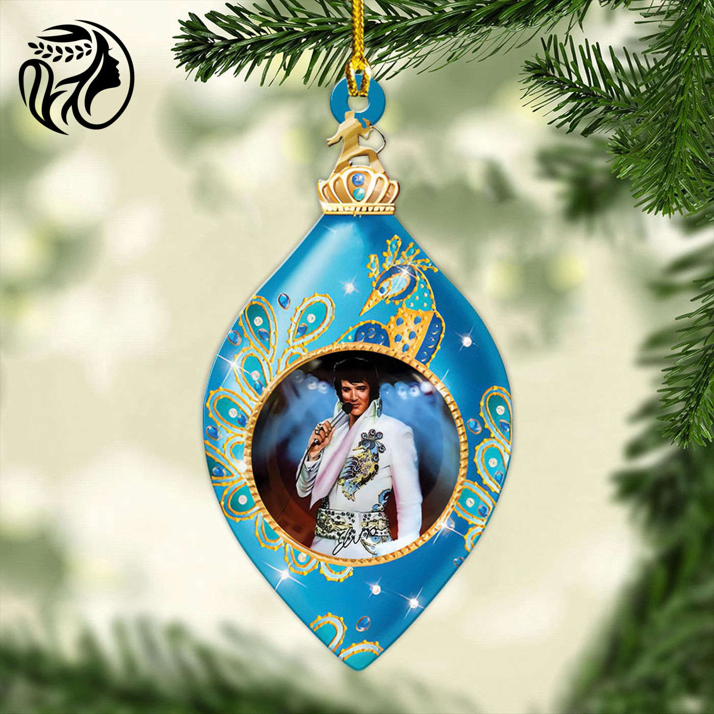 Elvis Presley Custom Shape 2-sided Acrylic Ornament