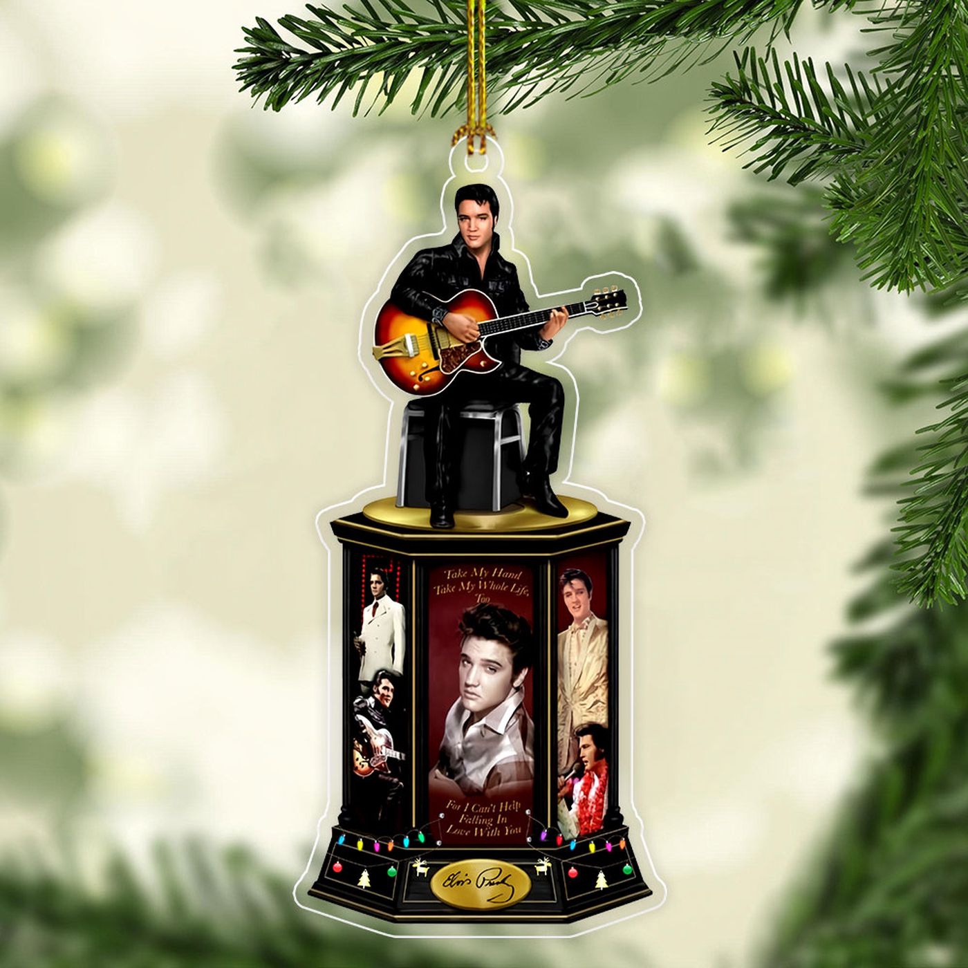 Elvis Presley Custom Shape Clear 1-sided Acrylic OrnamentGift