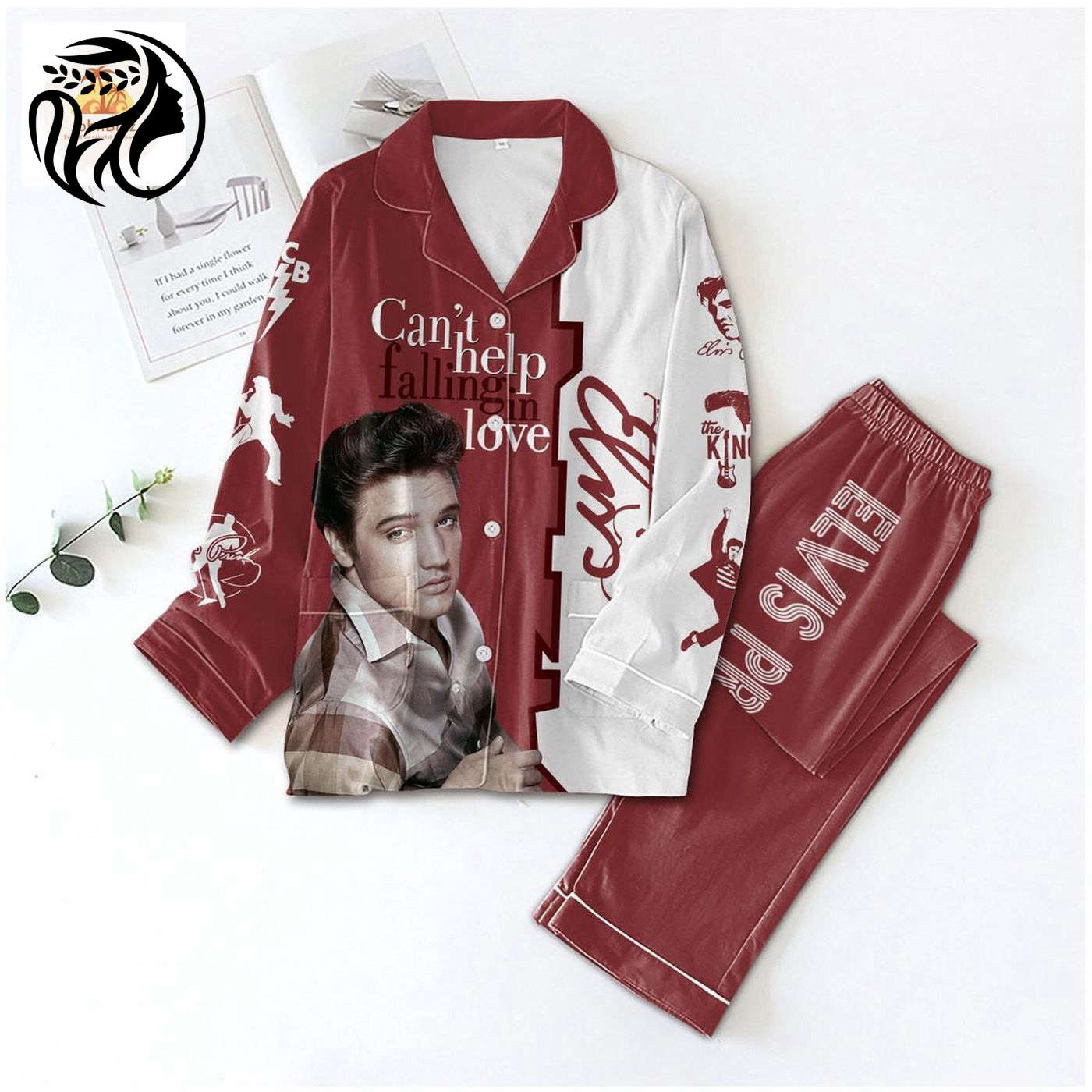 Rock and Roll Elvis Presley Lover Pajamas: Stylish Women s Set for Rock Music Fans!