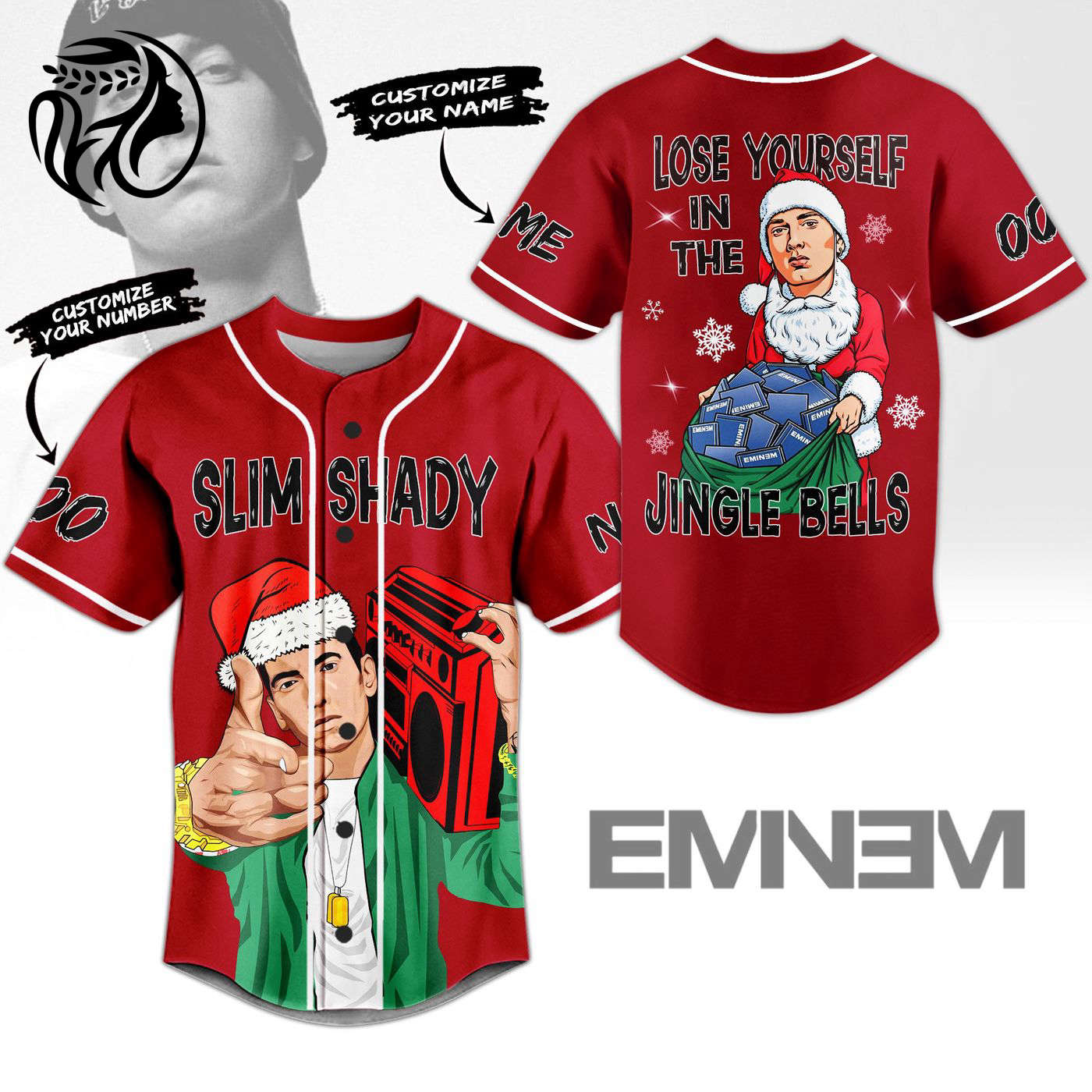 Eminem Baseball Jersey For Men Women And Kids Gift