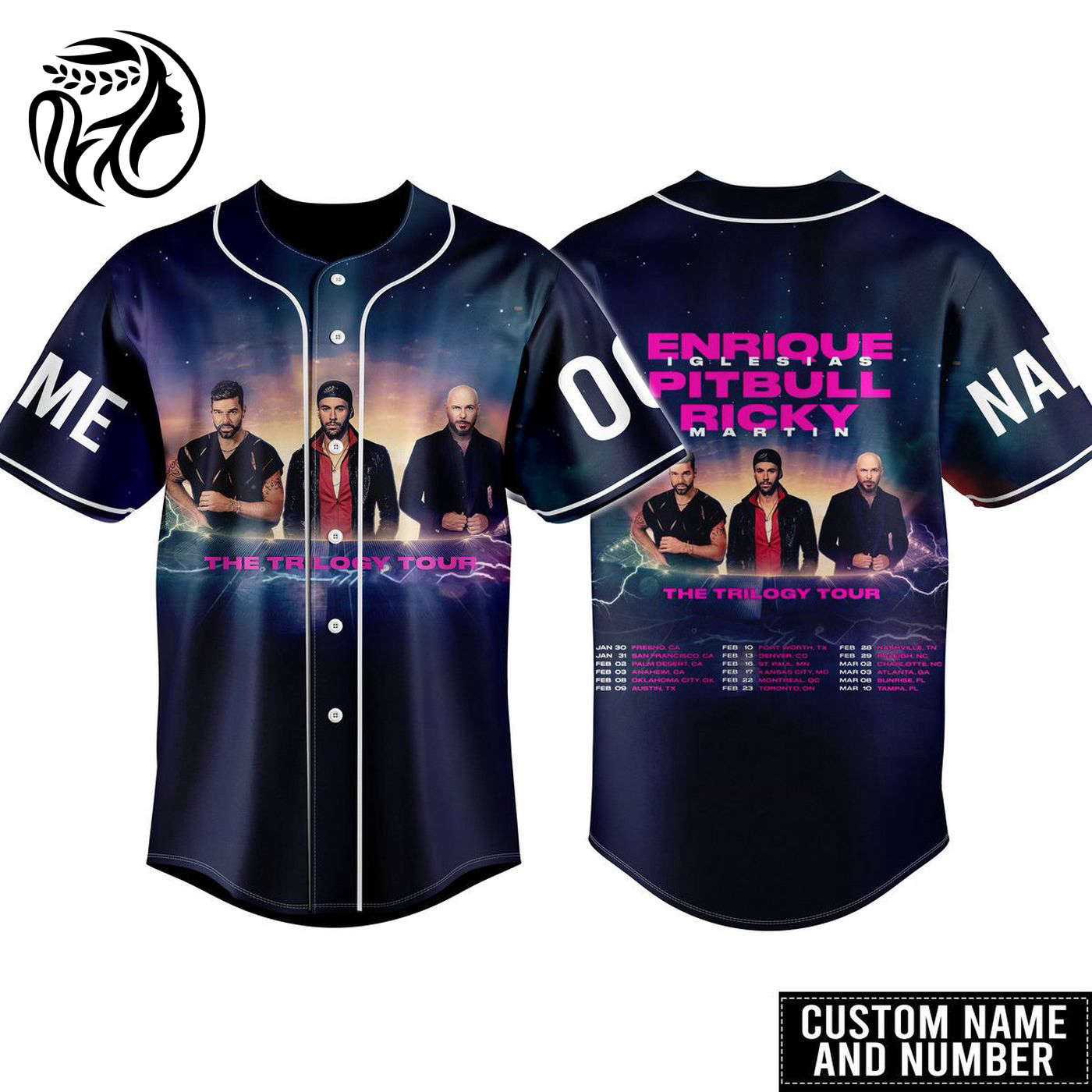 Enrique Iglesias Pitbull Ricky Baseball Jersey For Men Women And Kids Gift