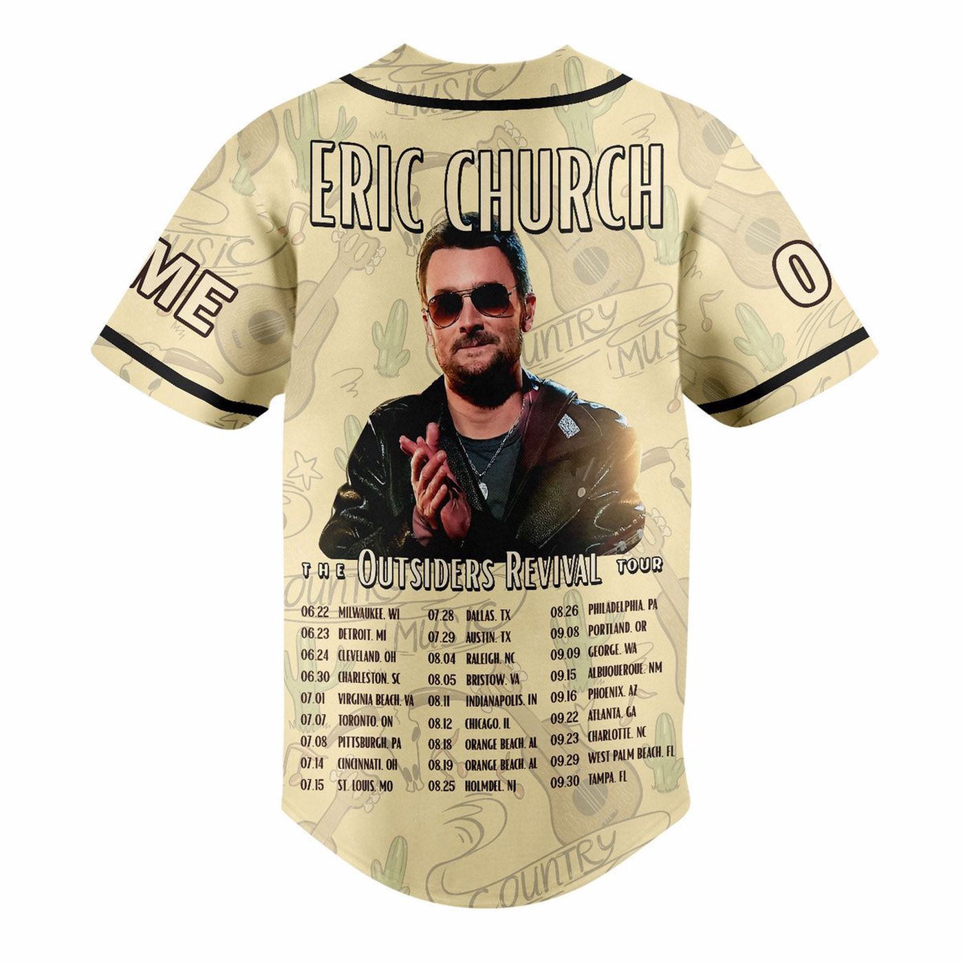 Eric Church Baseball Jersey For Men Women And Kids Gift
