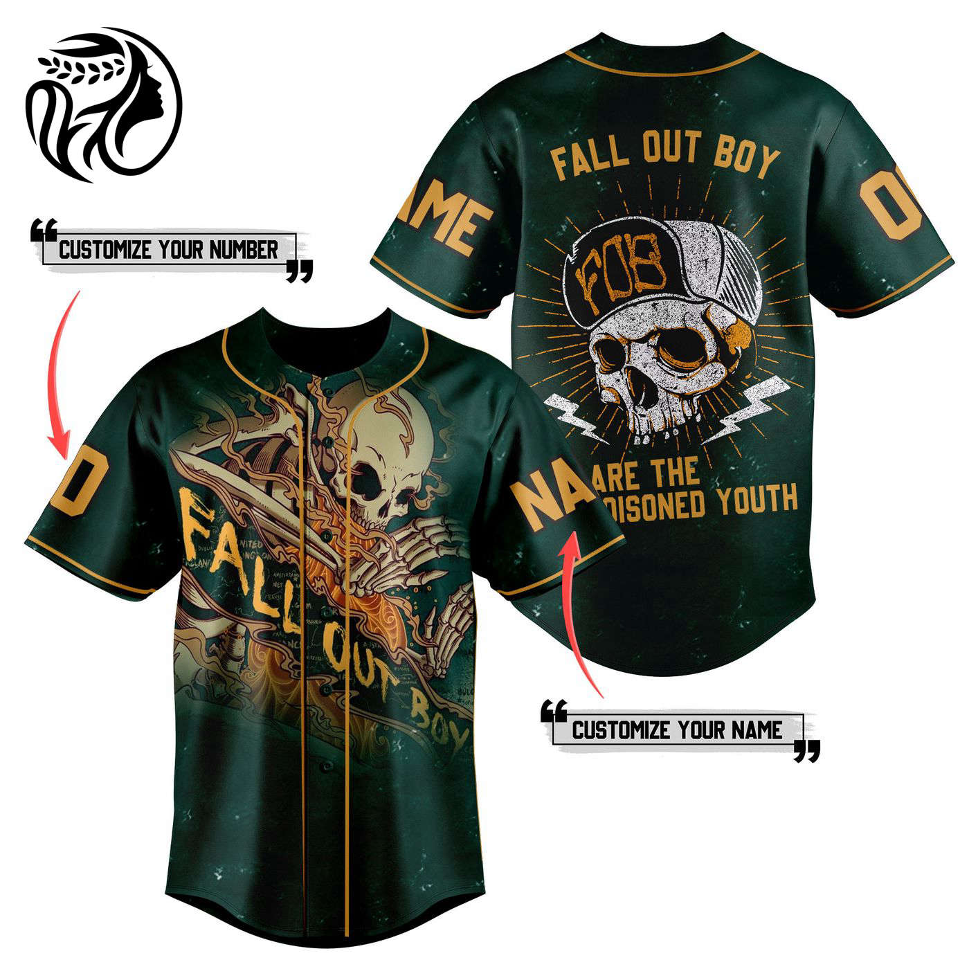 Fall Out Boy Baseball Jersey For Men Women And Kids Gift