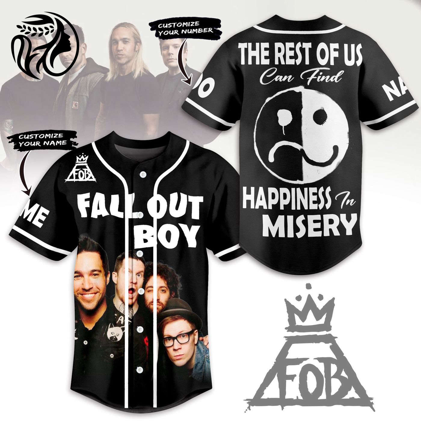 Fall Out Boy Baseball Jersey For Men Women And Kids Gift