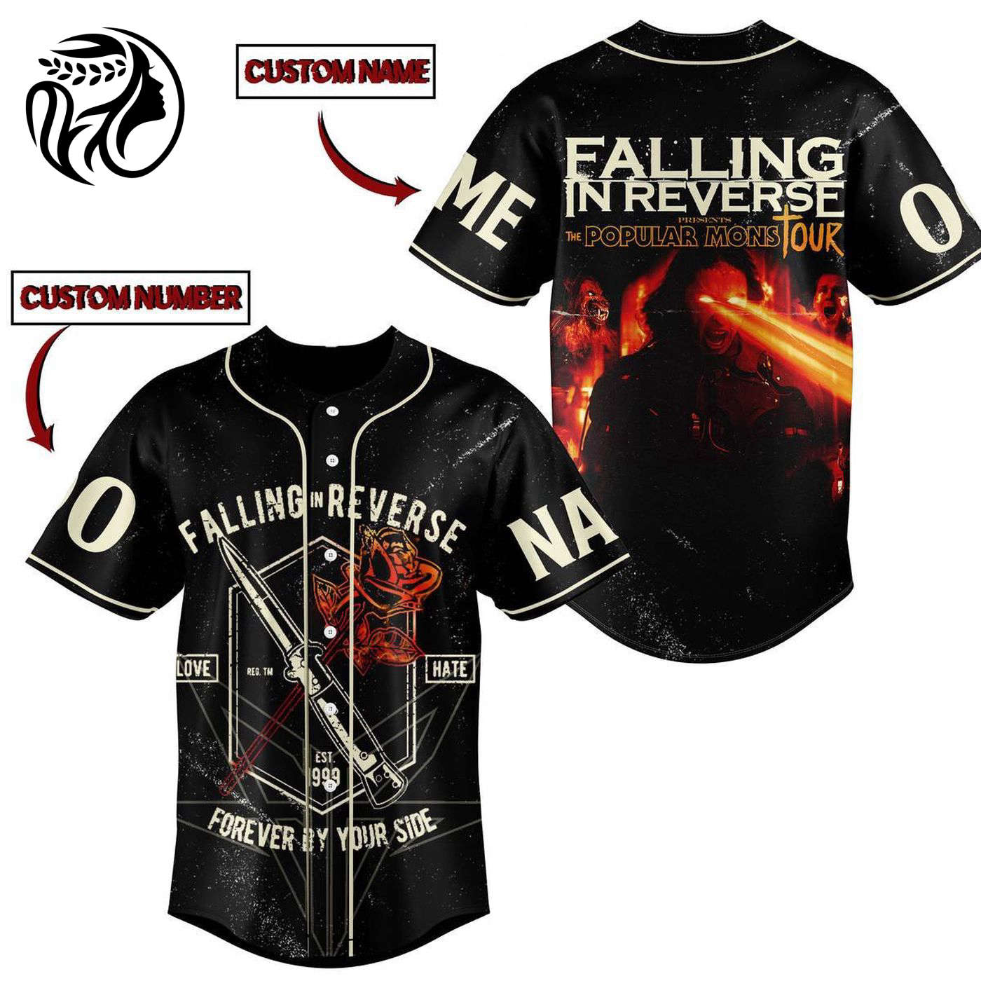 Falling In Reverse Baseball Jersey For Men Women And Kids Gift