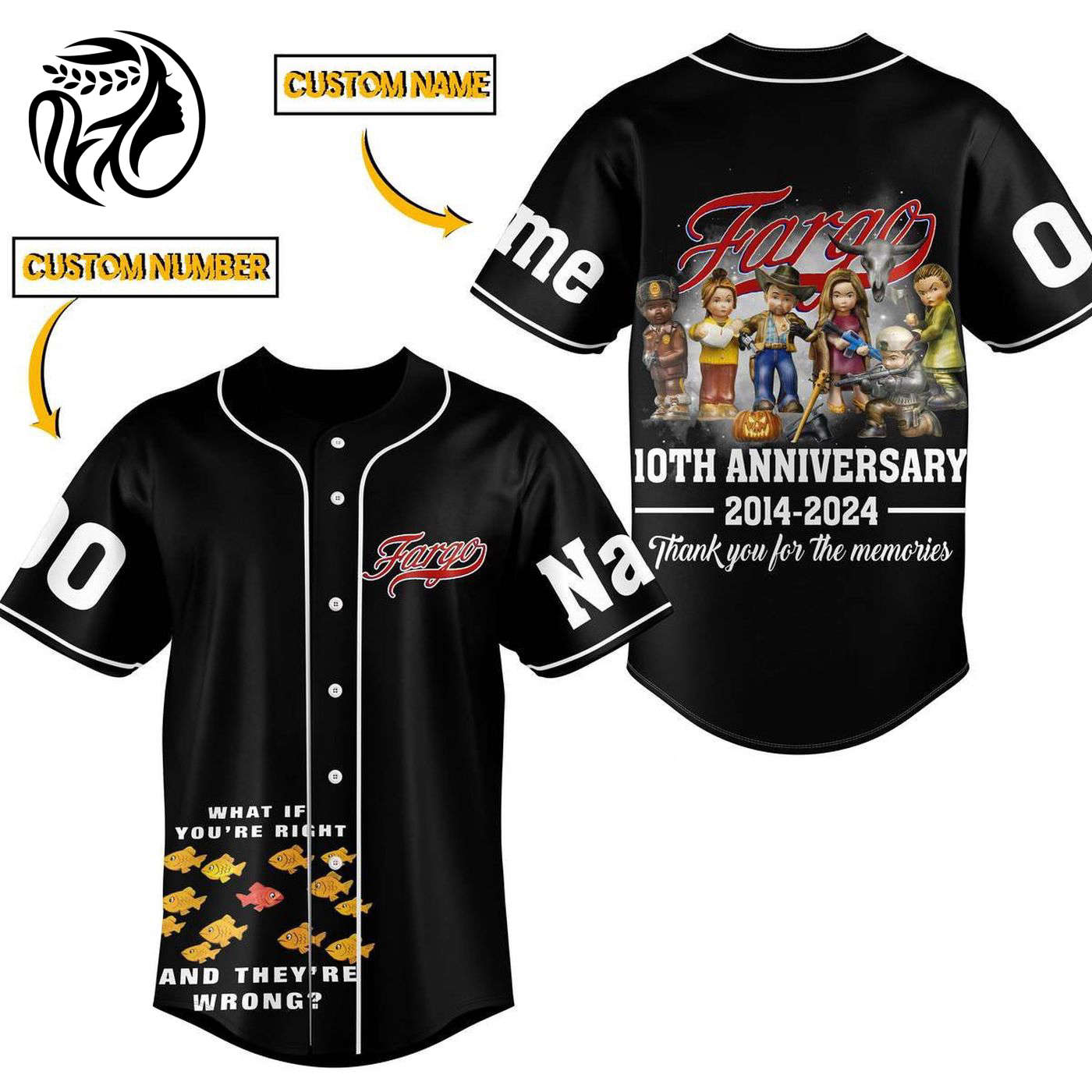 Fargo Baseball Jersey For Men Women And Kids Gift