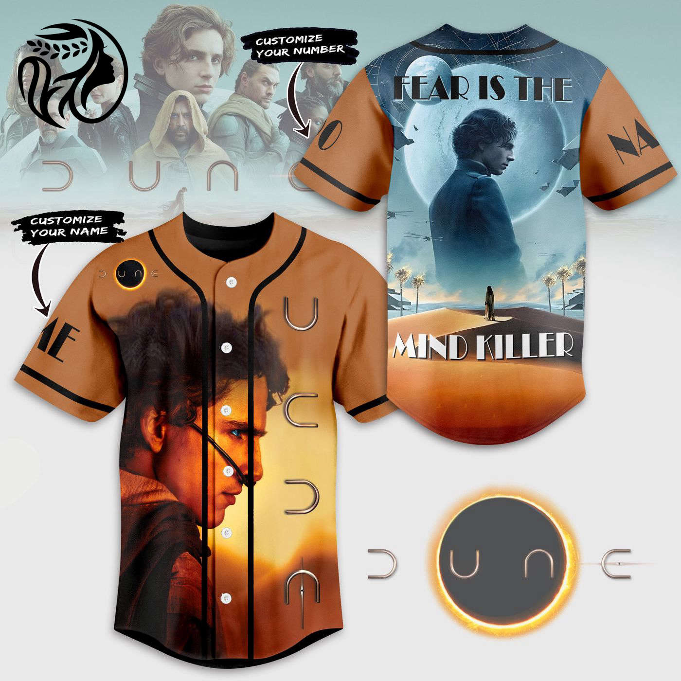 Fear Is The Mind Killer Dune Baseball Jersey For Men Women And Kids Gift