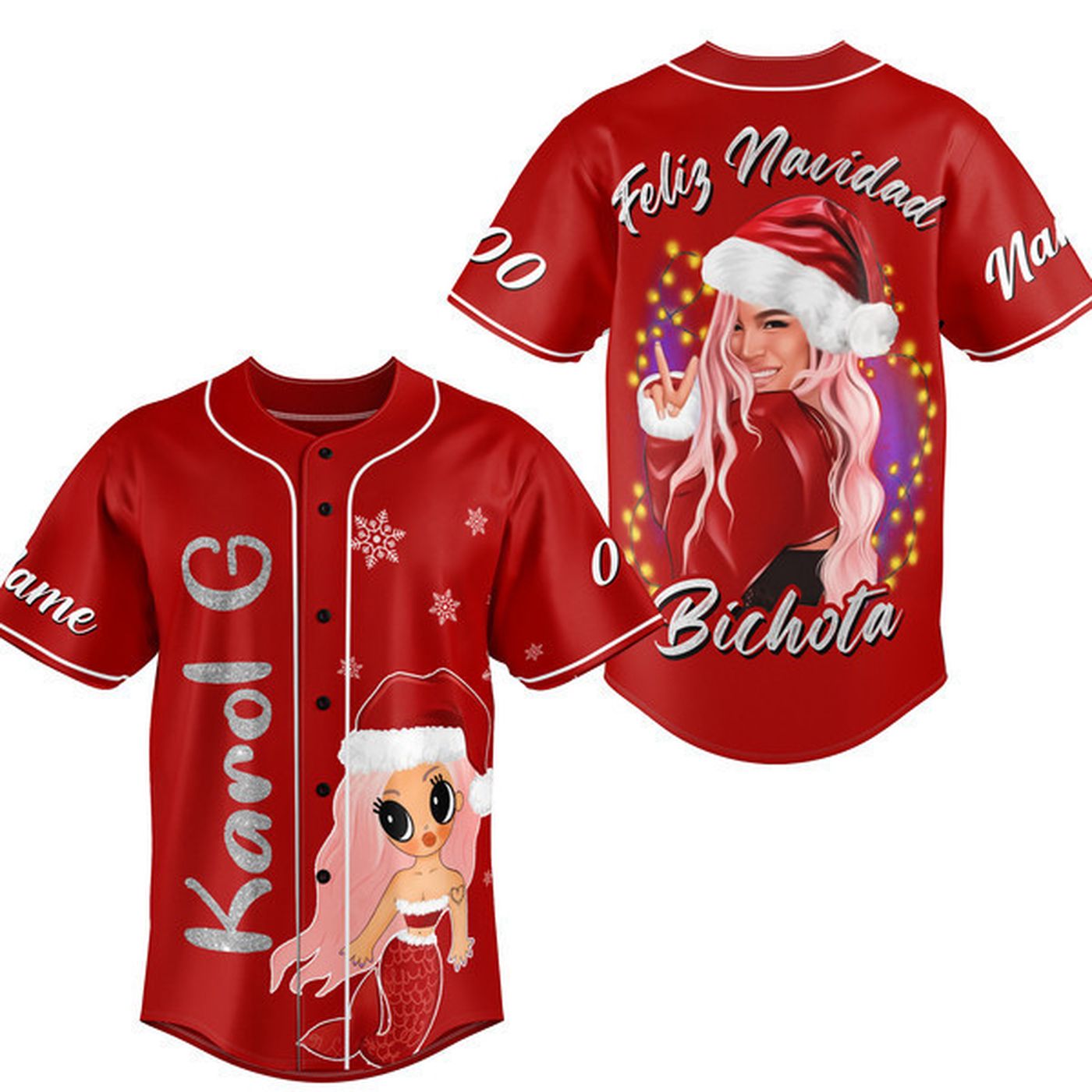 Feliz Navidad Bichota Karol G Baseball Jersey For Men Women And Kids Gift