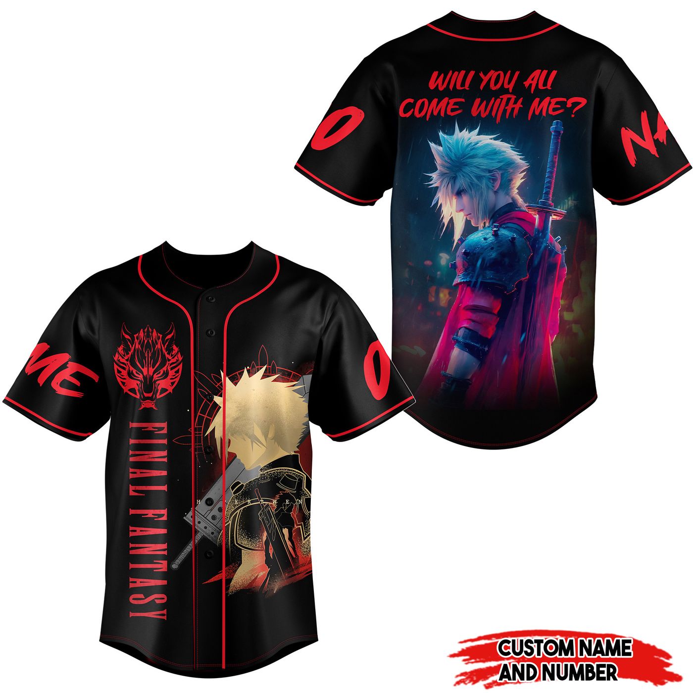 Final Fantasy Baseball Jersey For Men Women And Kids Gift