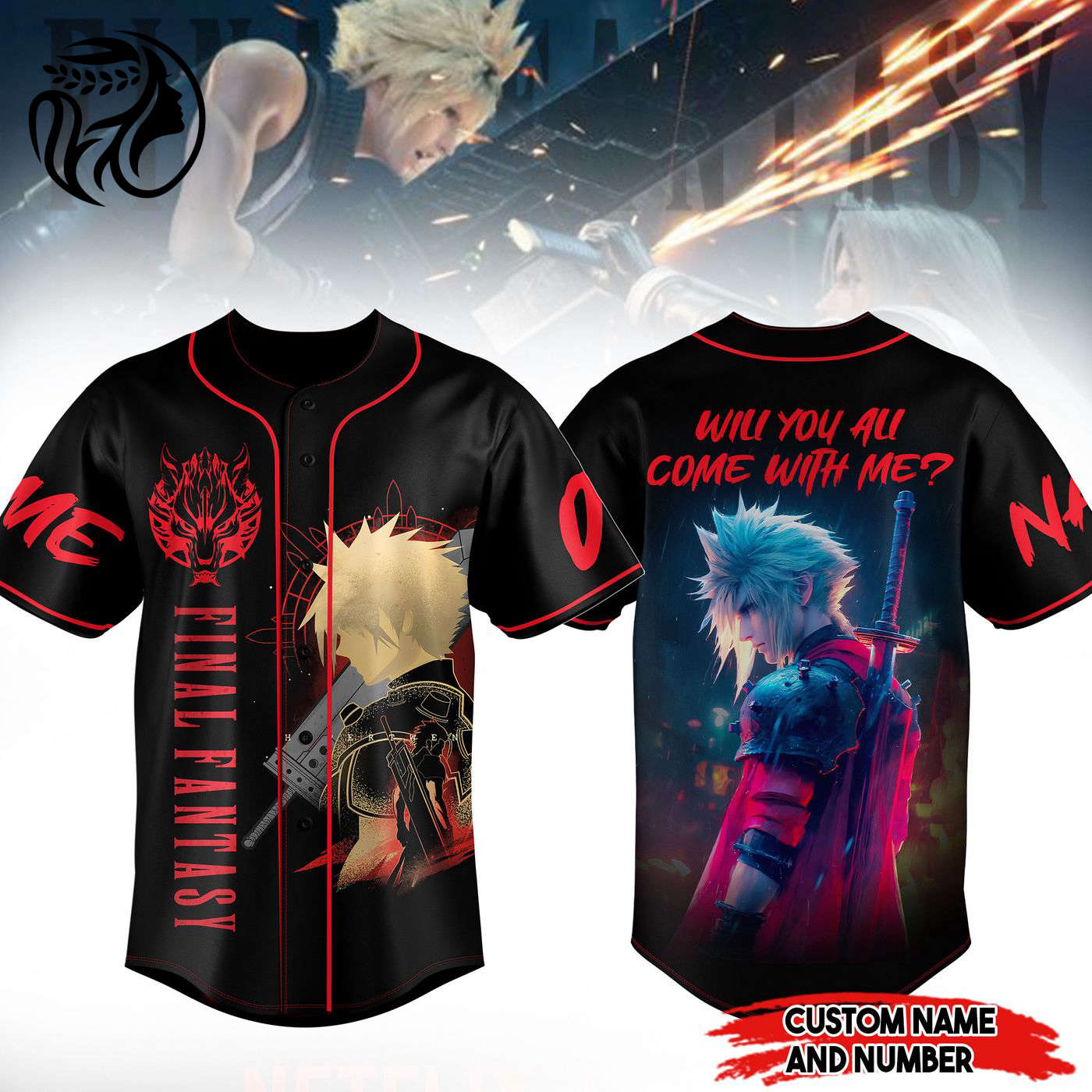 Final Fantasy Baseball Jersey For Men Women And Kids Gift