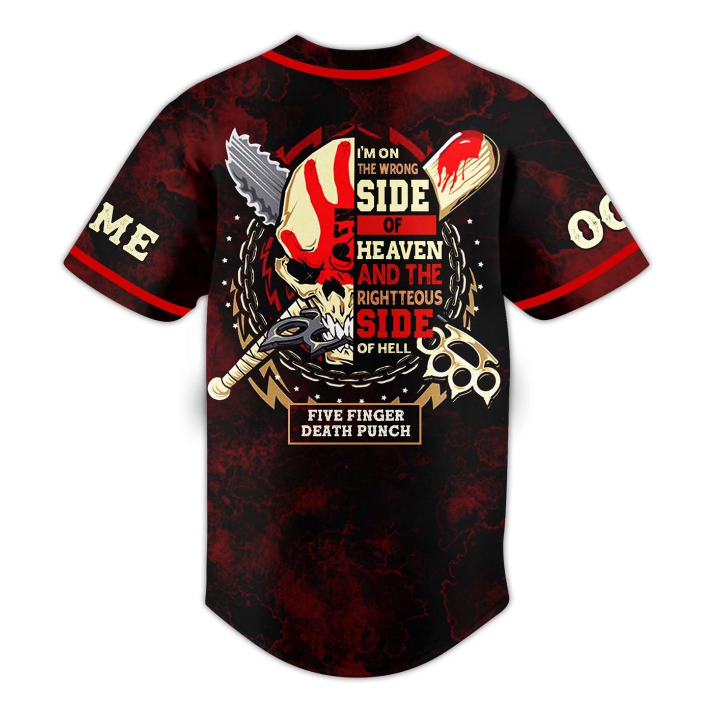Five Finger Death Punch Baseball Jersey For Men Women And Kids Gift