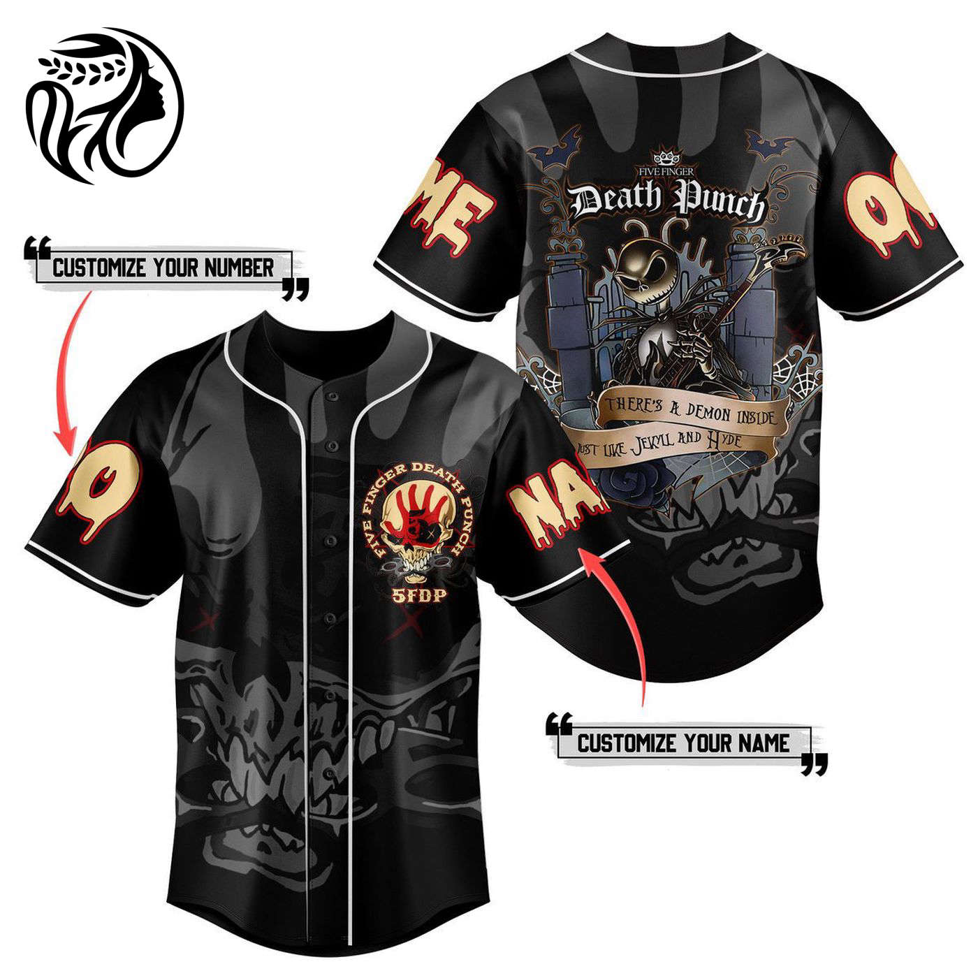 Five Finger Death Punch Baseball Jersey For Men Women And Kids Gift