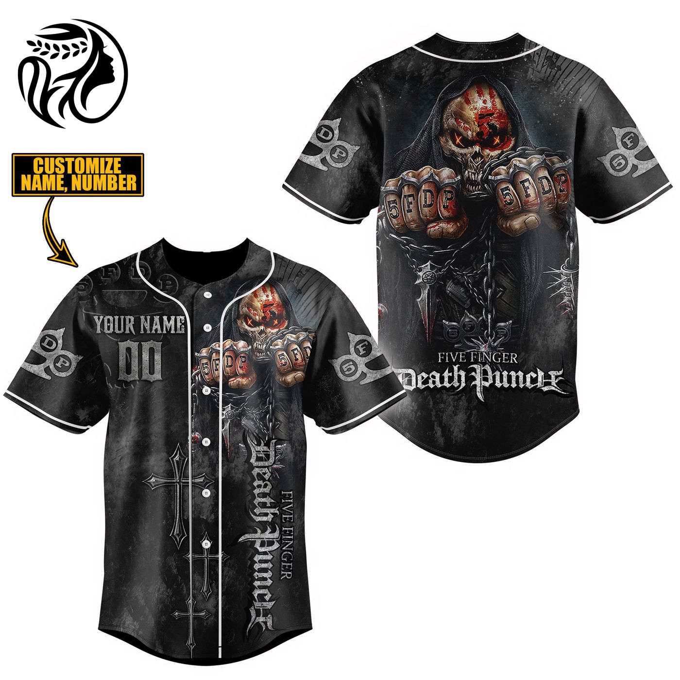 Five Finger Death Punch Baseball Jersey For Men Women And Kids Gift