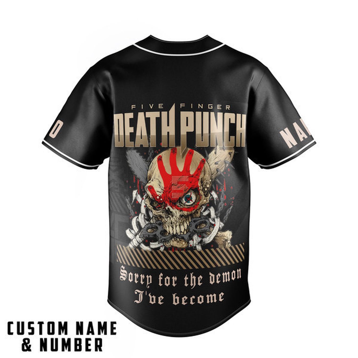 Five Finger Death Punch Baseball Jersey For Men Women And Kids Gift