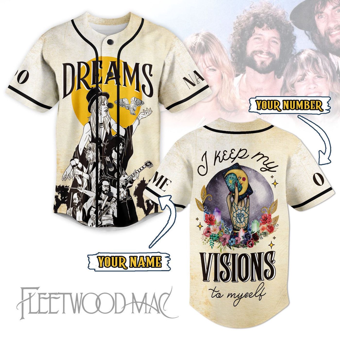 Fleetwood Mac Baseball Jersey For Men Women And Kids Gift