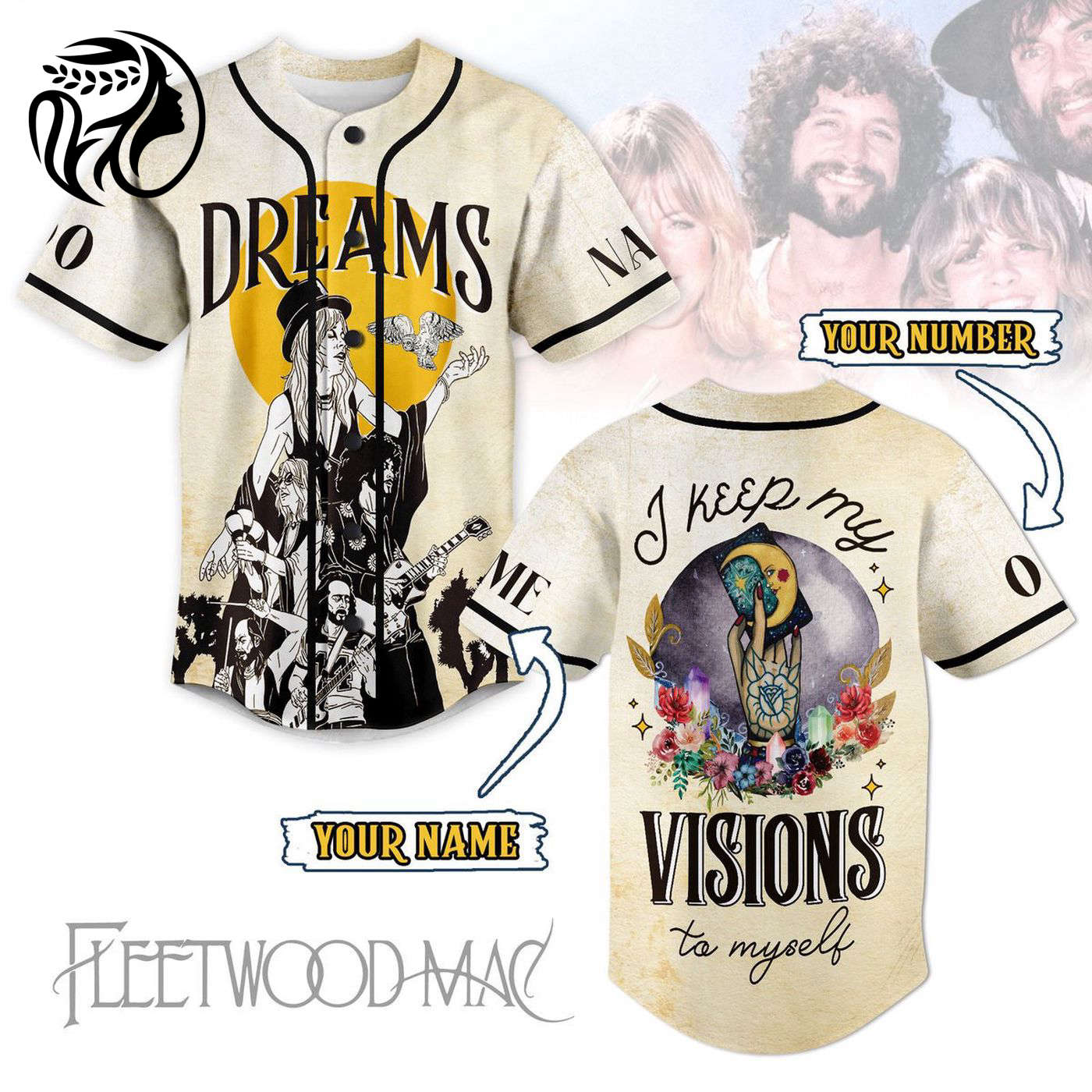 Fleetwood Mac Baseball Jersey For Men Women And Kids Gift