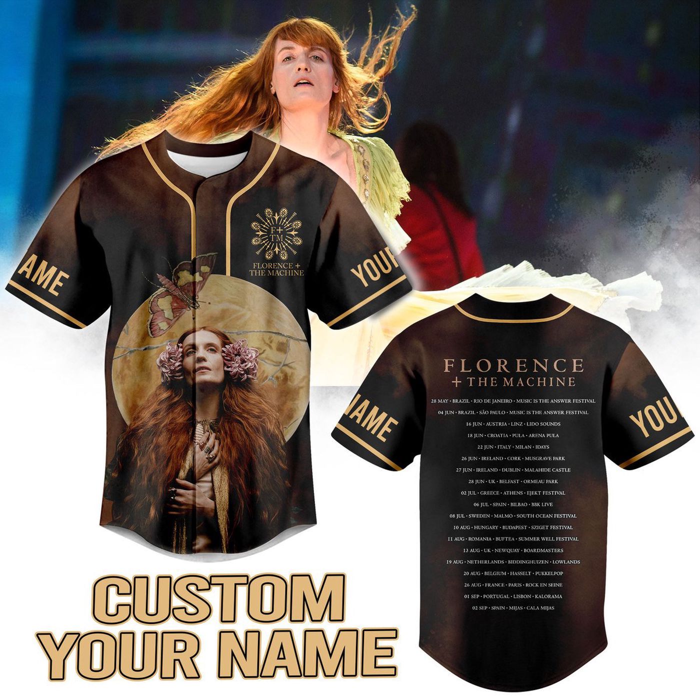 Florence & The Machine Baseball Jersey For Men Women And Kids Gift Florence & The Machine Baseball Jersey For Men Women And Kids Gift