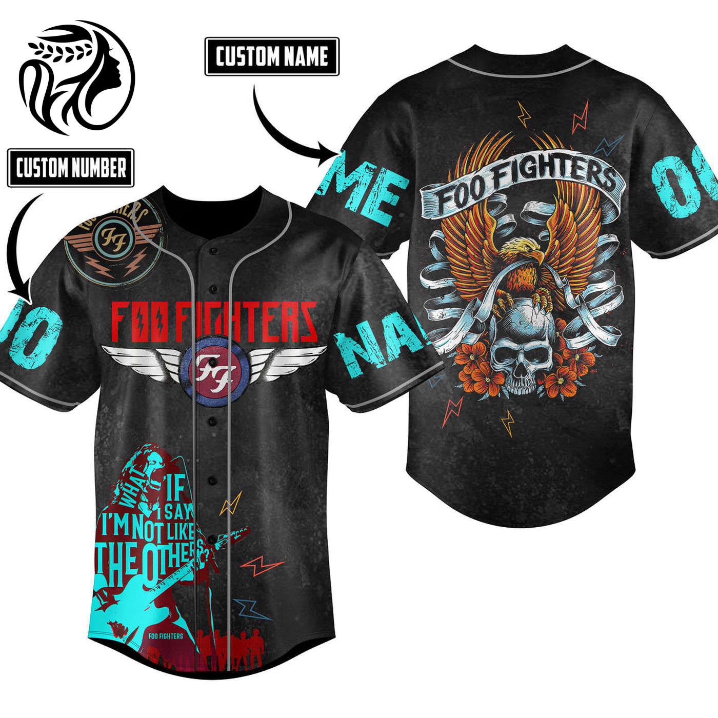Foo Fighters Baseball Jersey For Men Women And Kids Gift