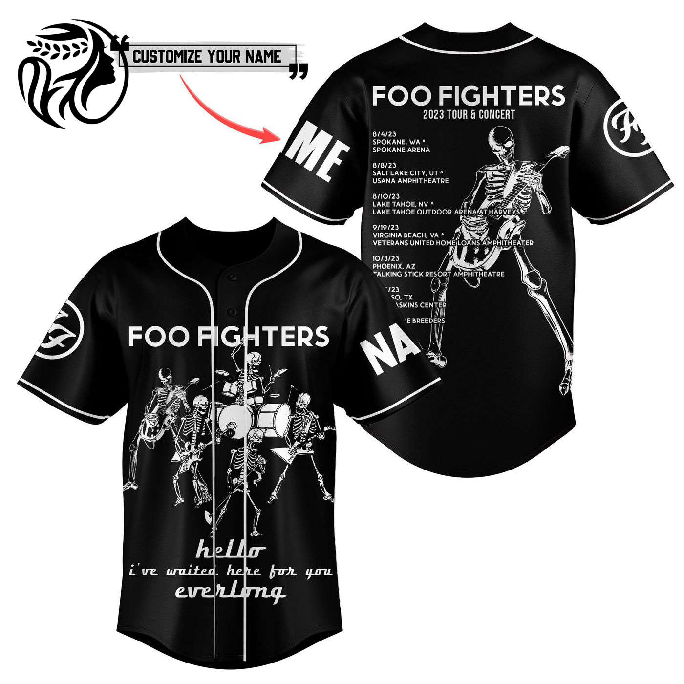 Foo Fighters Baseball Jersey For Men Women And Kids Gift