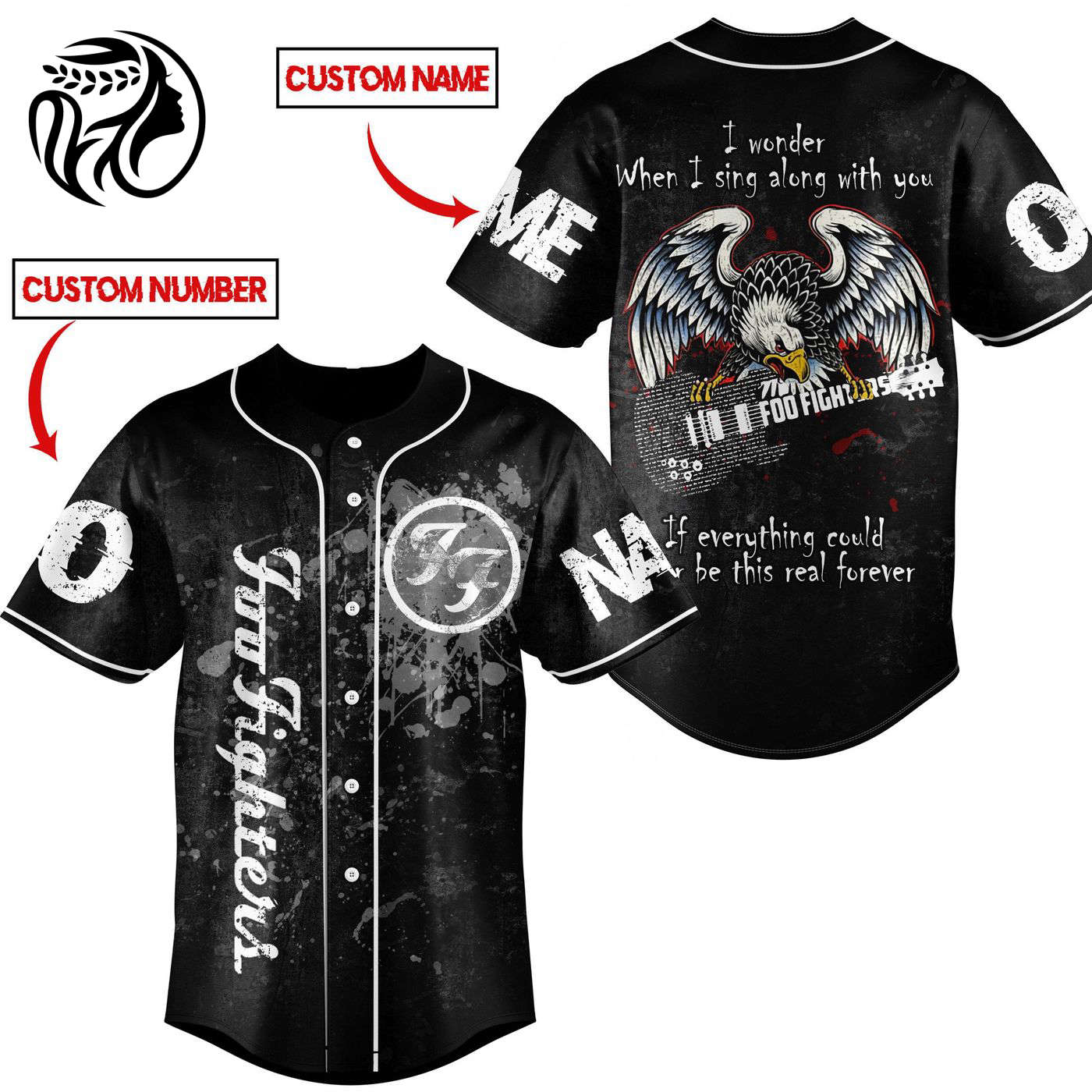 Foo Fighters Baseball Jersey For Men Women And Kids Gift