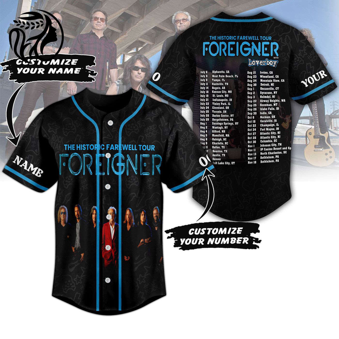 Foreigner Baseball Jersey For Men Women And Kids Gift