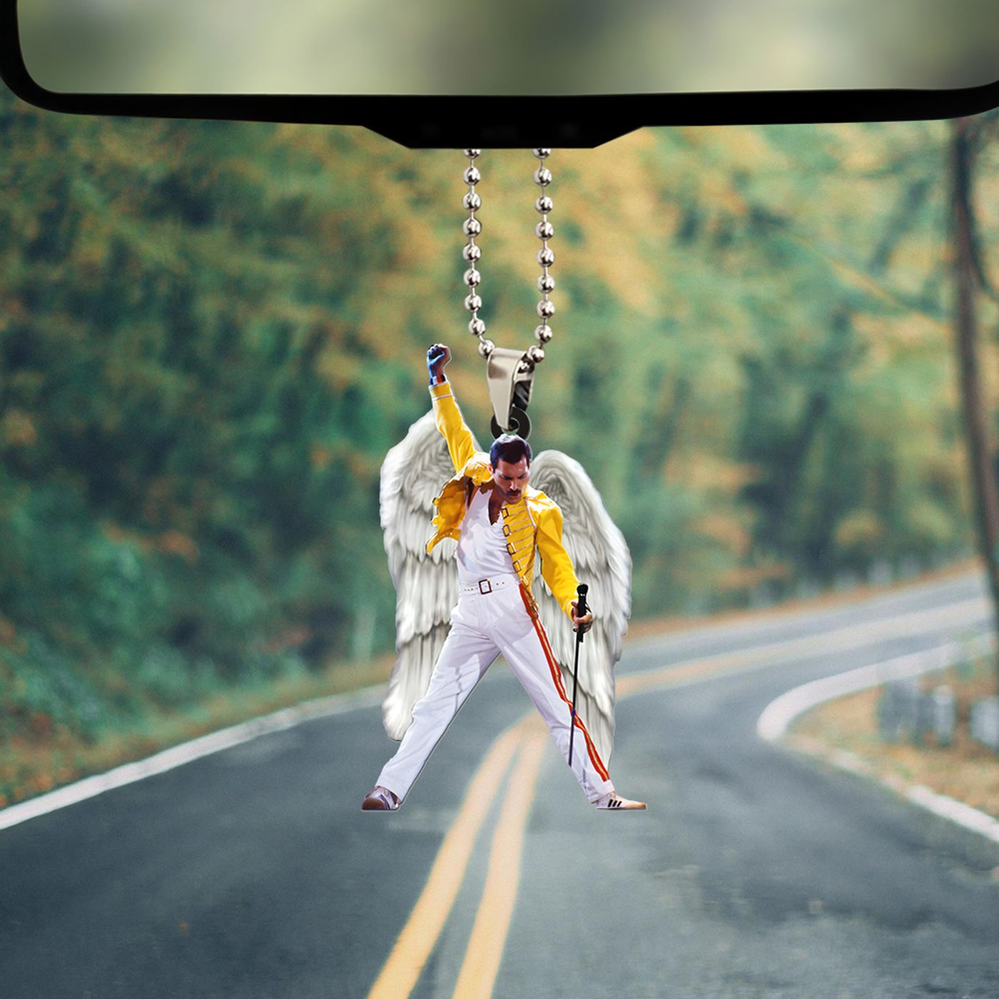 Freddie Mercury Custom Shape 2-sided Acrylic Car Ornament